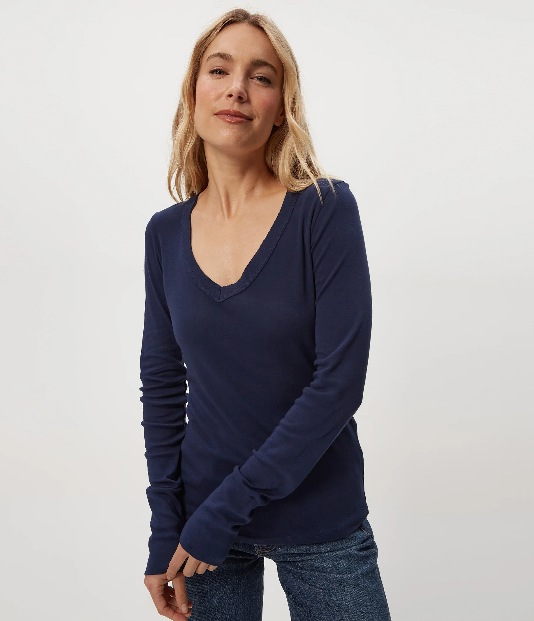 Molly Supima V-Neck Tee - Image 68