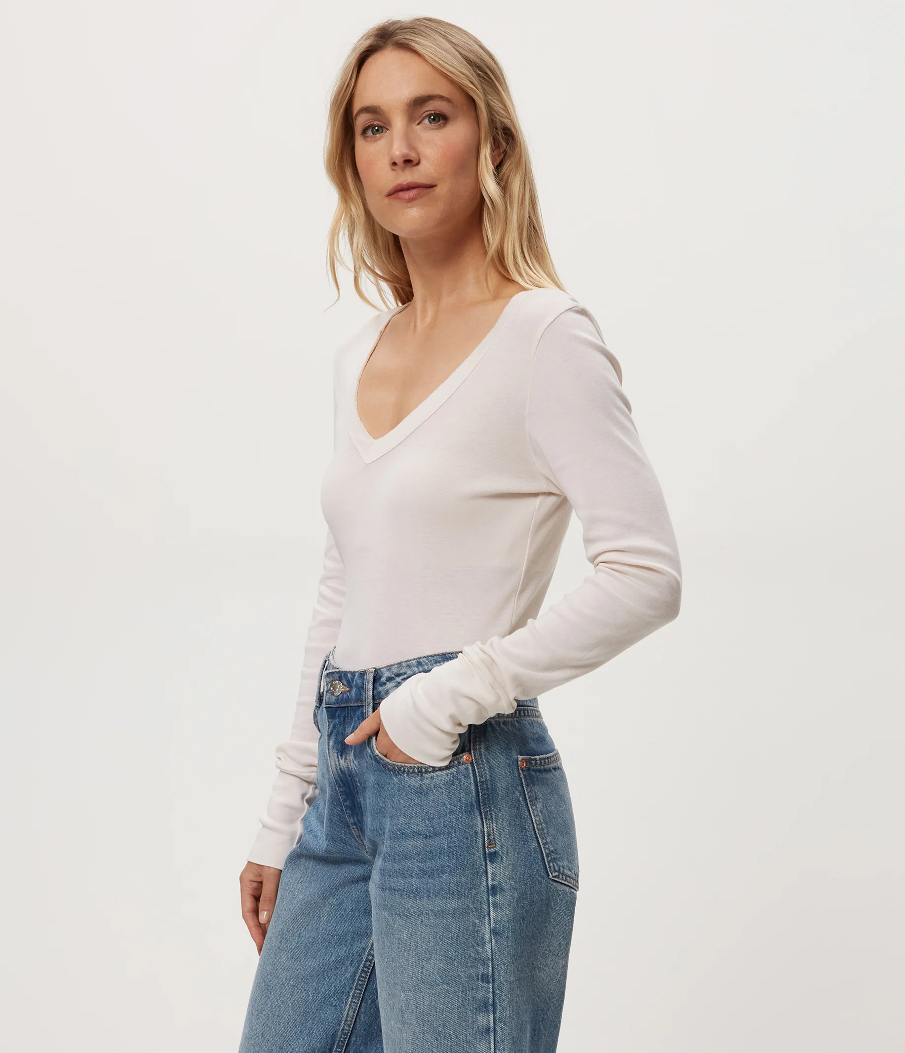 Molly Supima V-Neck Tee - Image 7