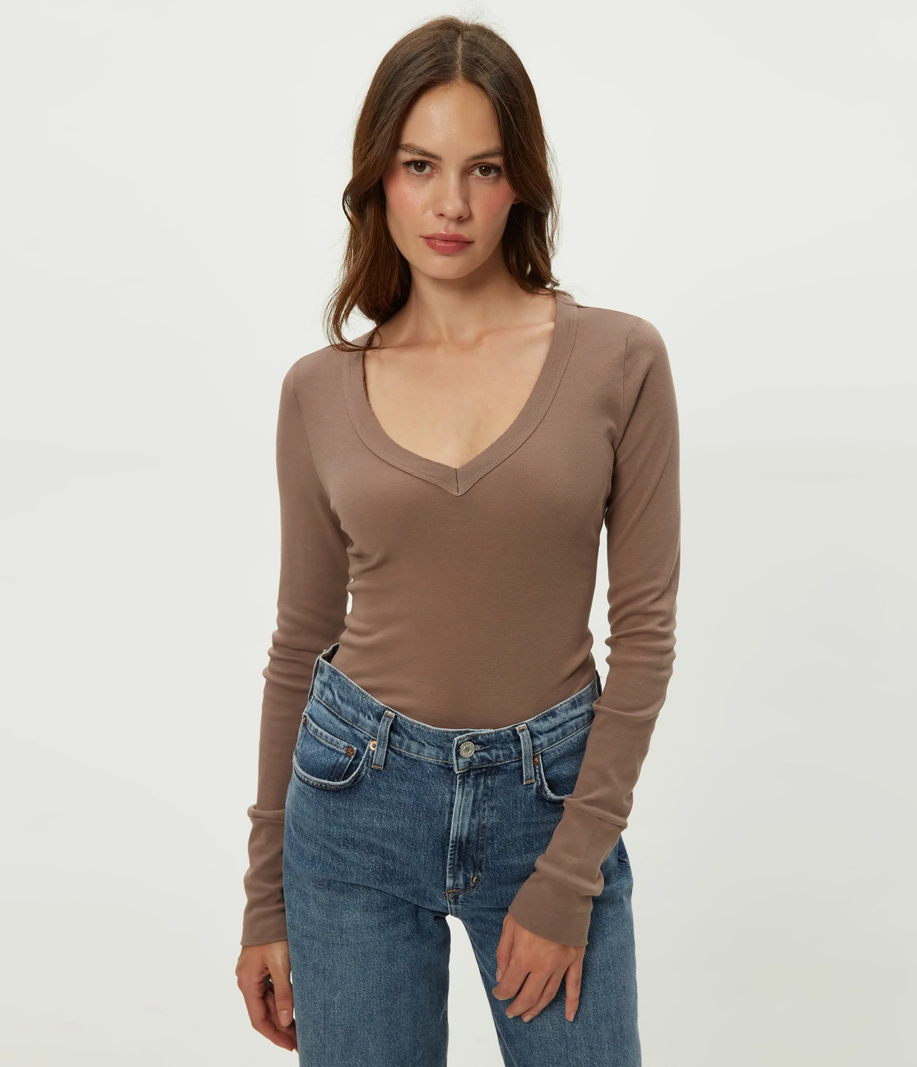 Molly Supima V-Neck Tee - Image 73