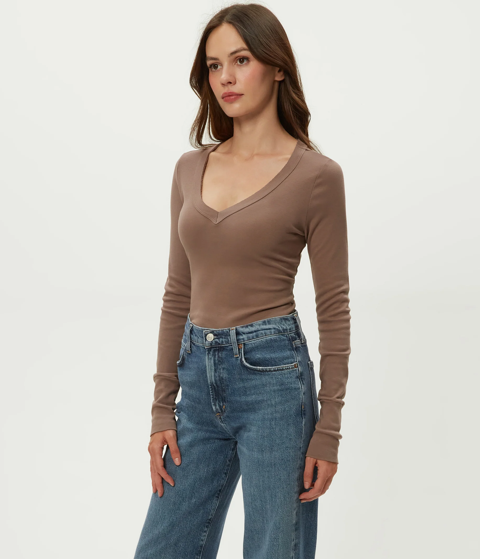 Molly Supima V-Neck Tee - Image 75