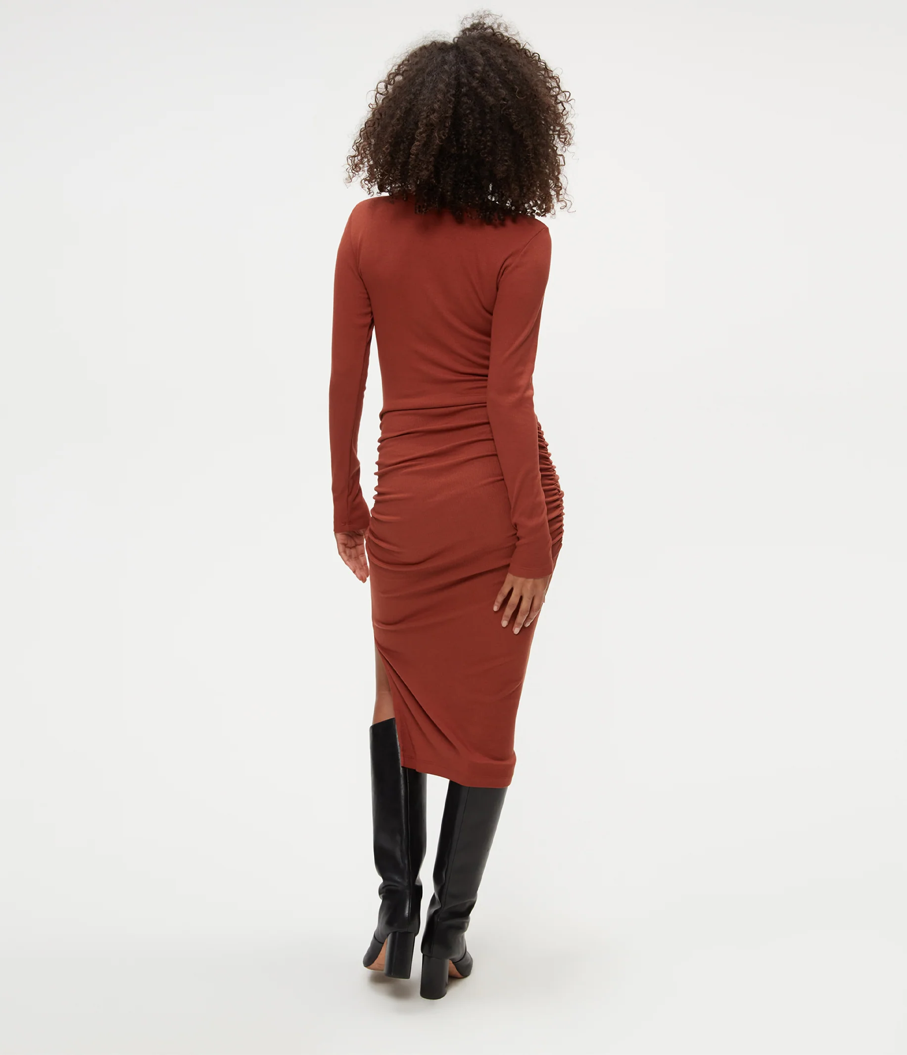 Nova Ribbed V-Neck Dress - Image 24