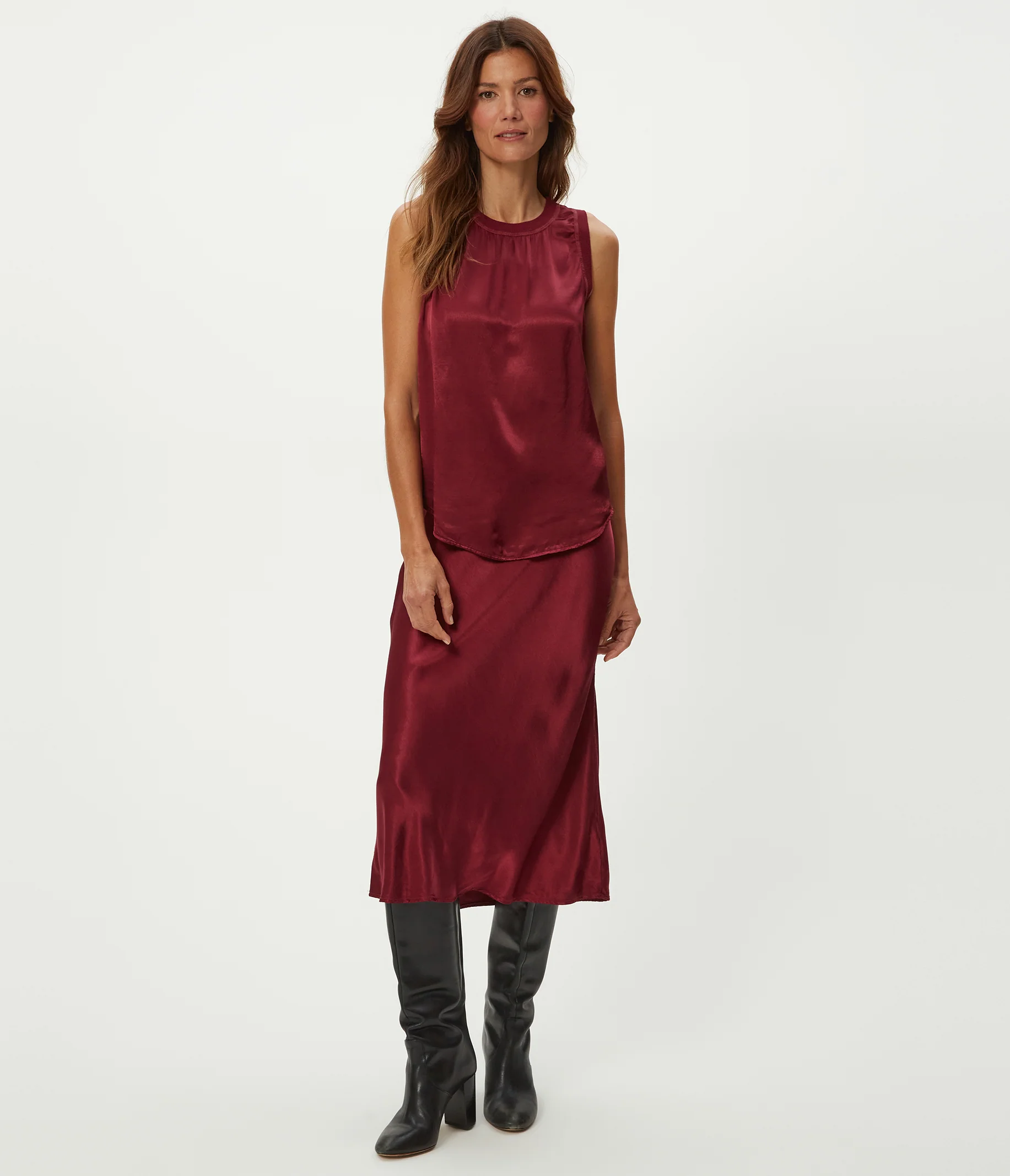 Petite Leila Bias Cut Midi Skirt - Image 14