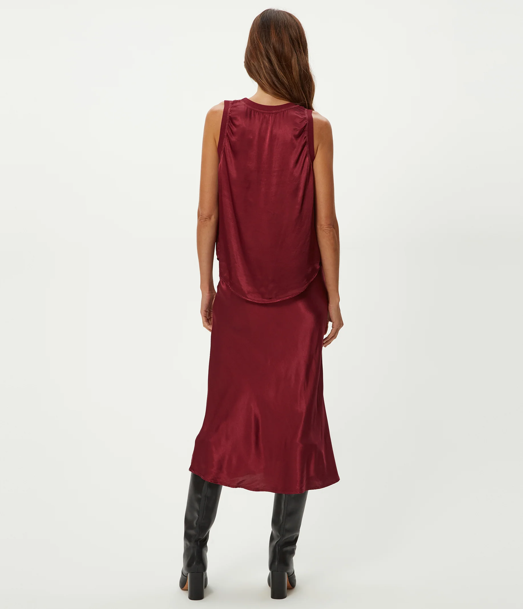 Petite Leila Bias Cut Midi Skirt - Image 16