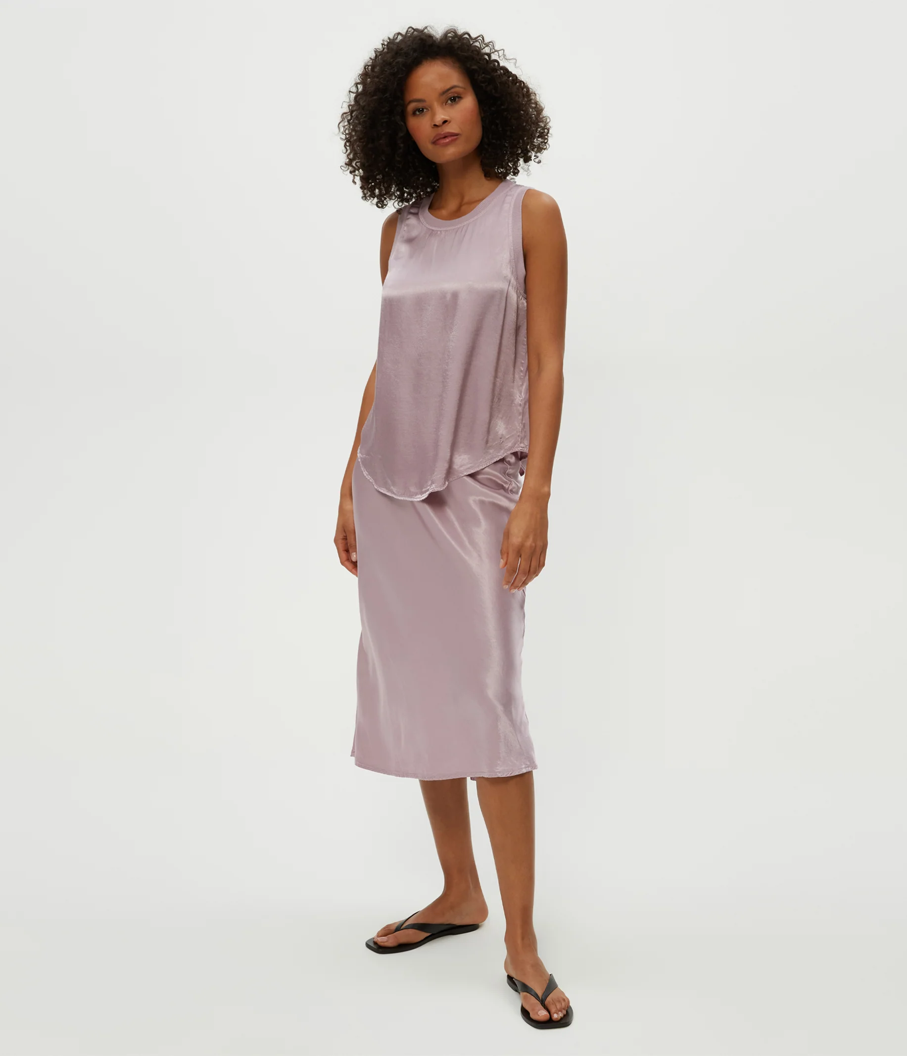 Petite Leila Bias Cut Midi Skirt - Image 17