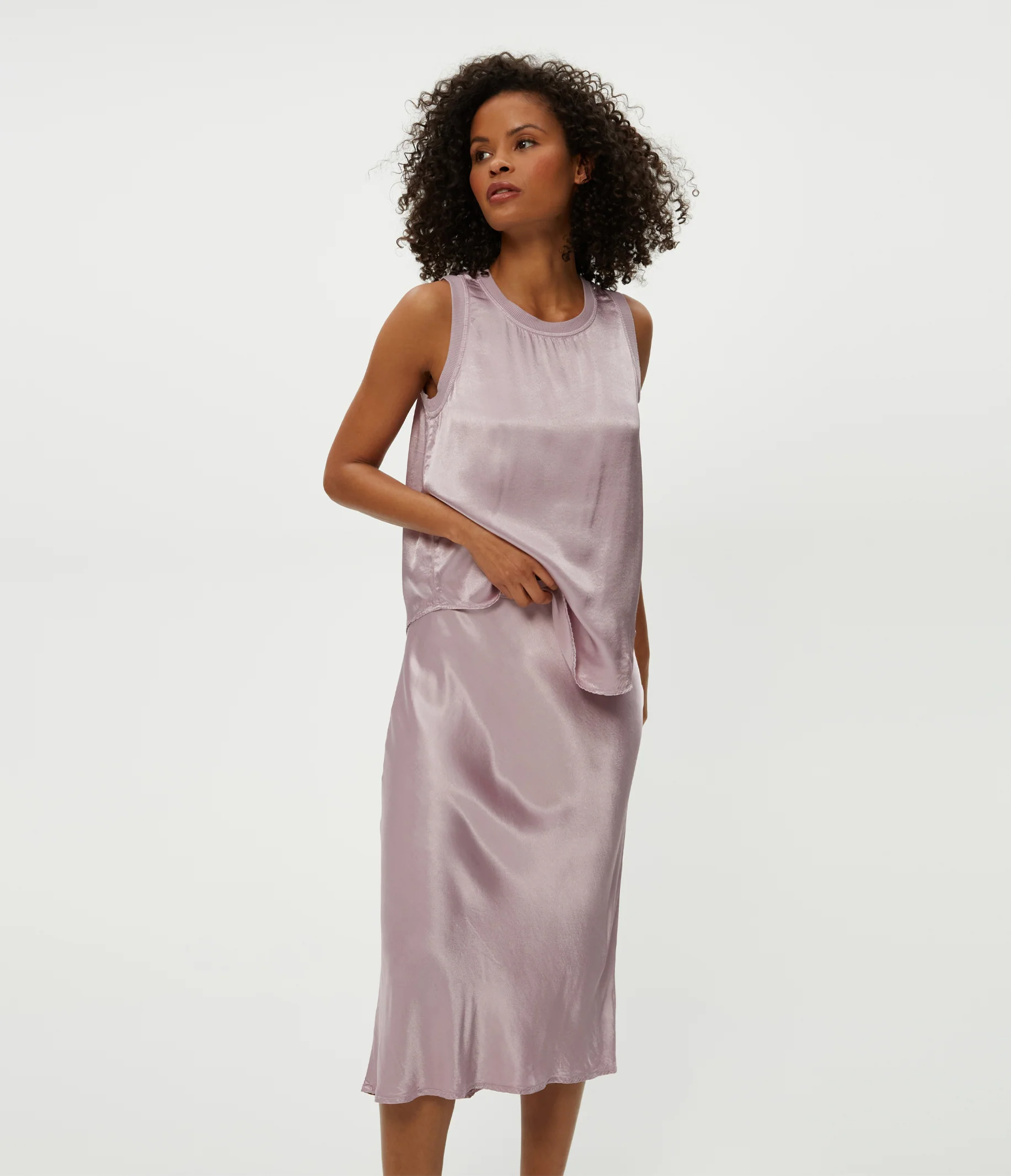 Petite Leila Bias Cut Midi Skirt - Image 18