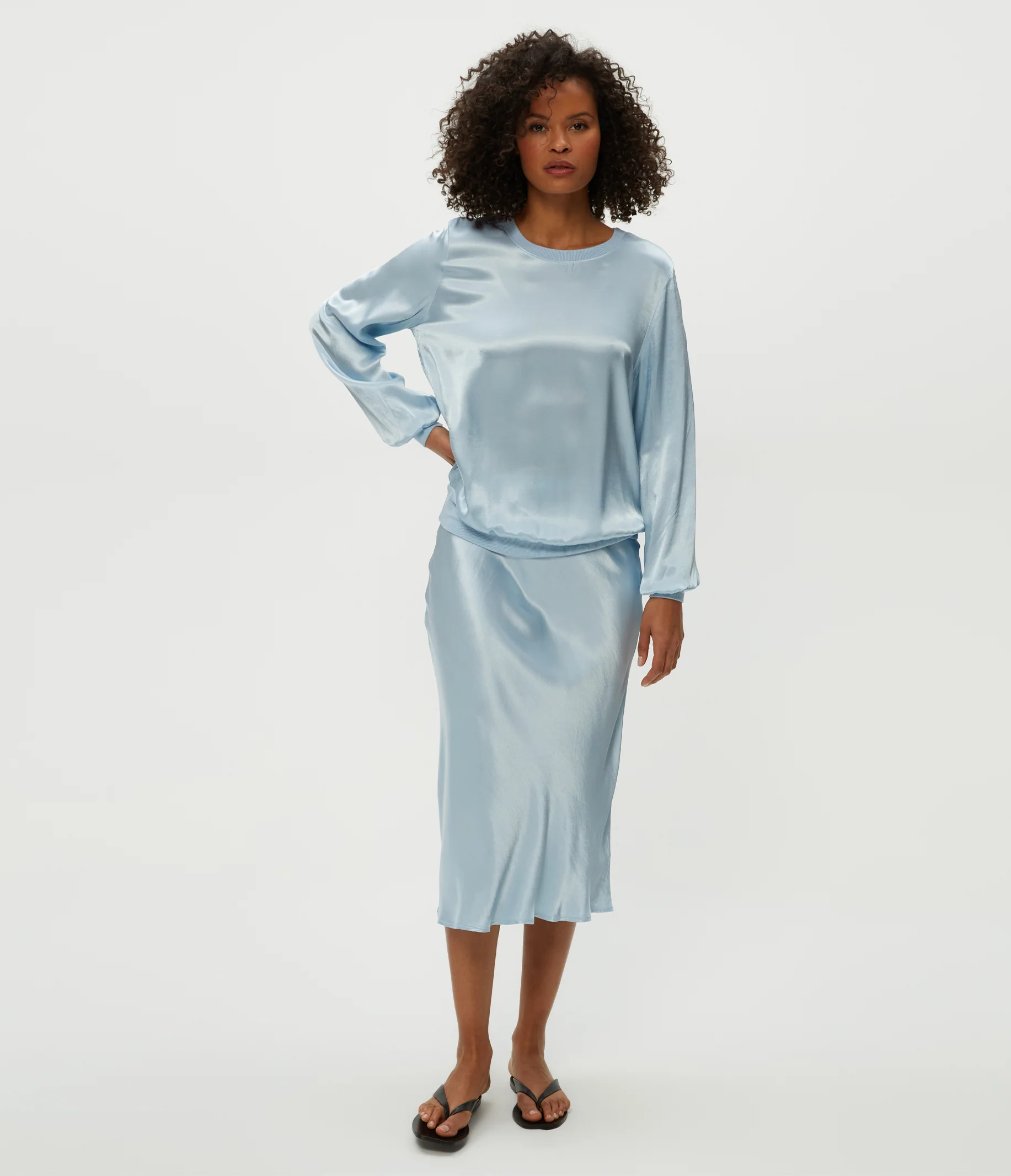 Petite Leila Bias Cut Midi Skirt - Image 25