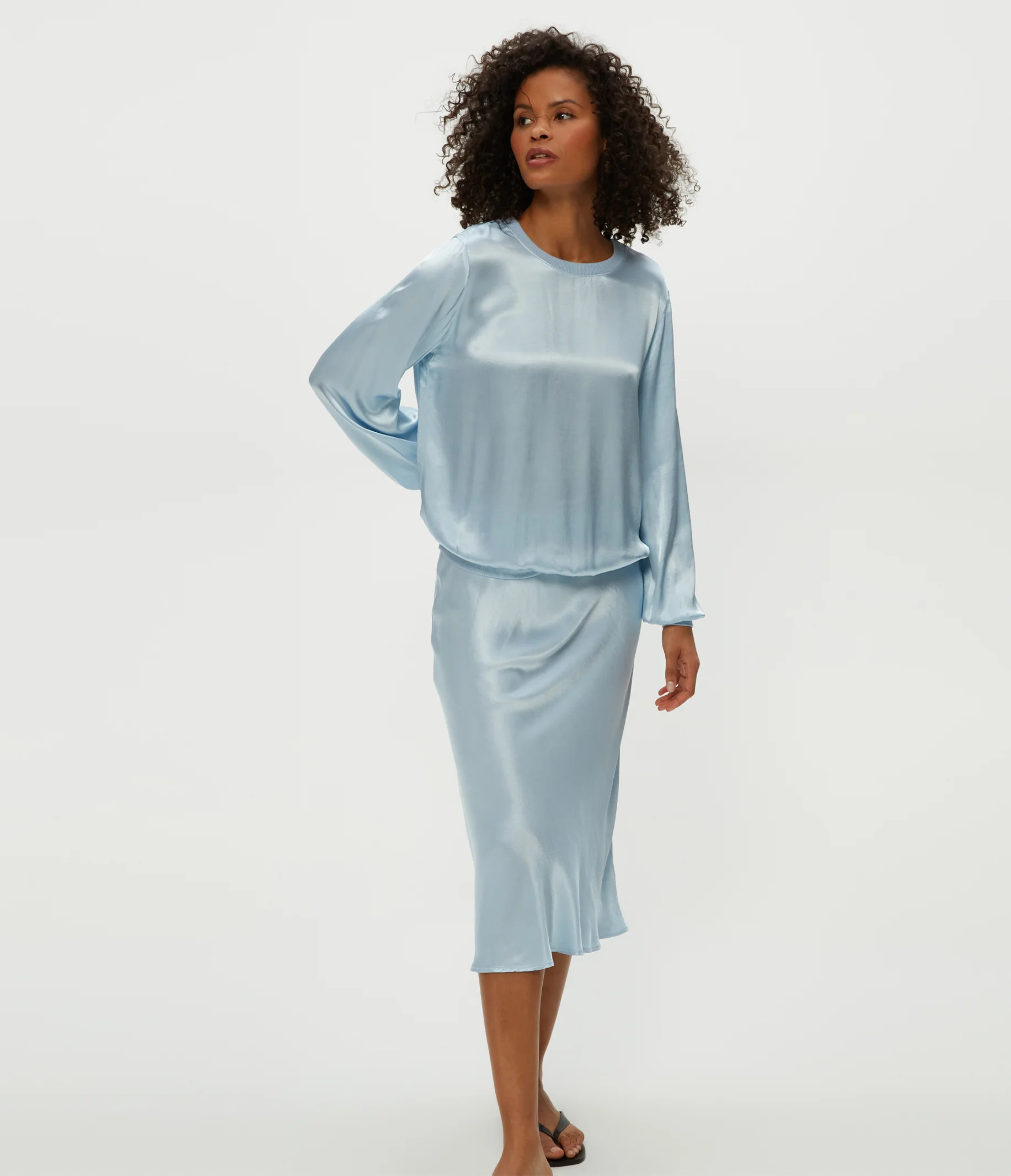 Petite Leila Bias Cut Midi Skirt - Image 26