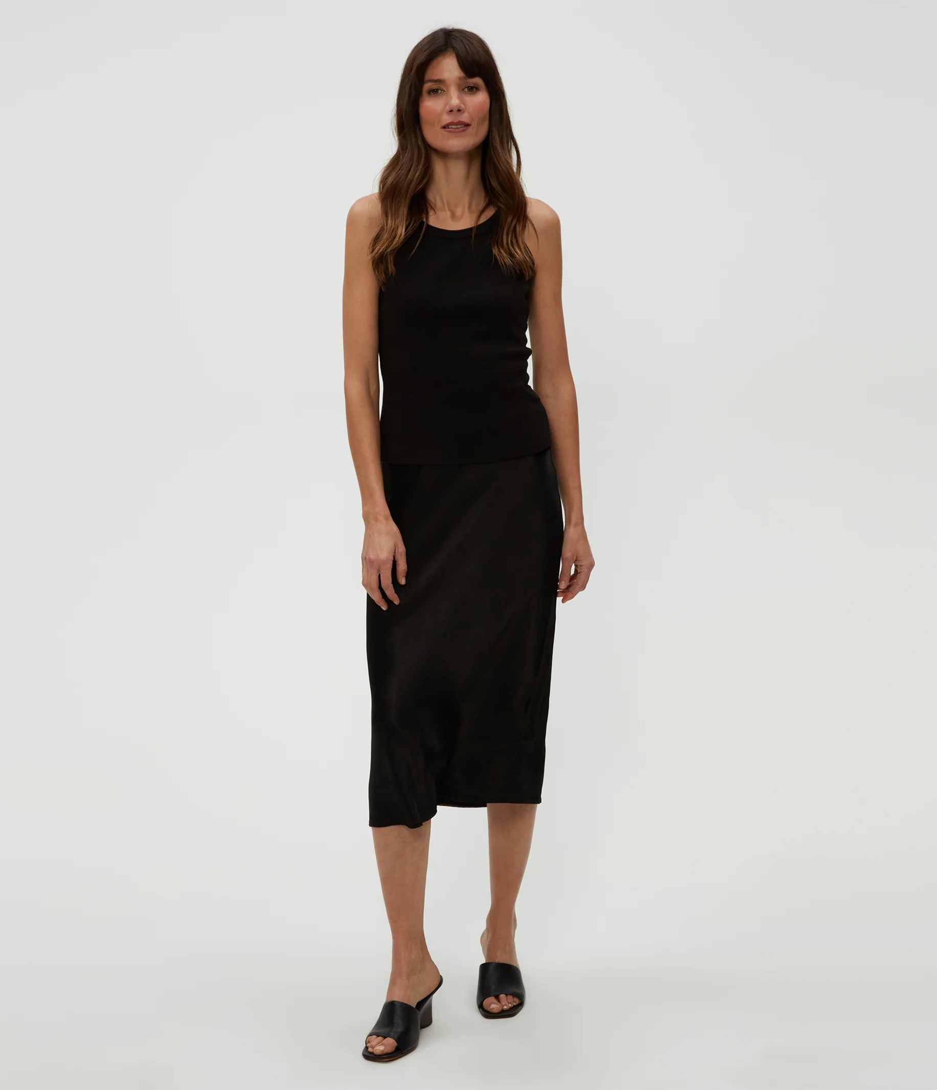 Petite Leila Bias Cut Midi Skirt - Image 32