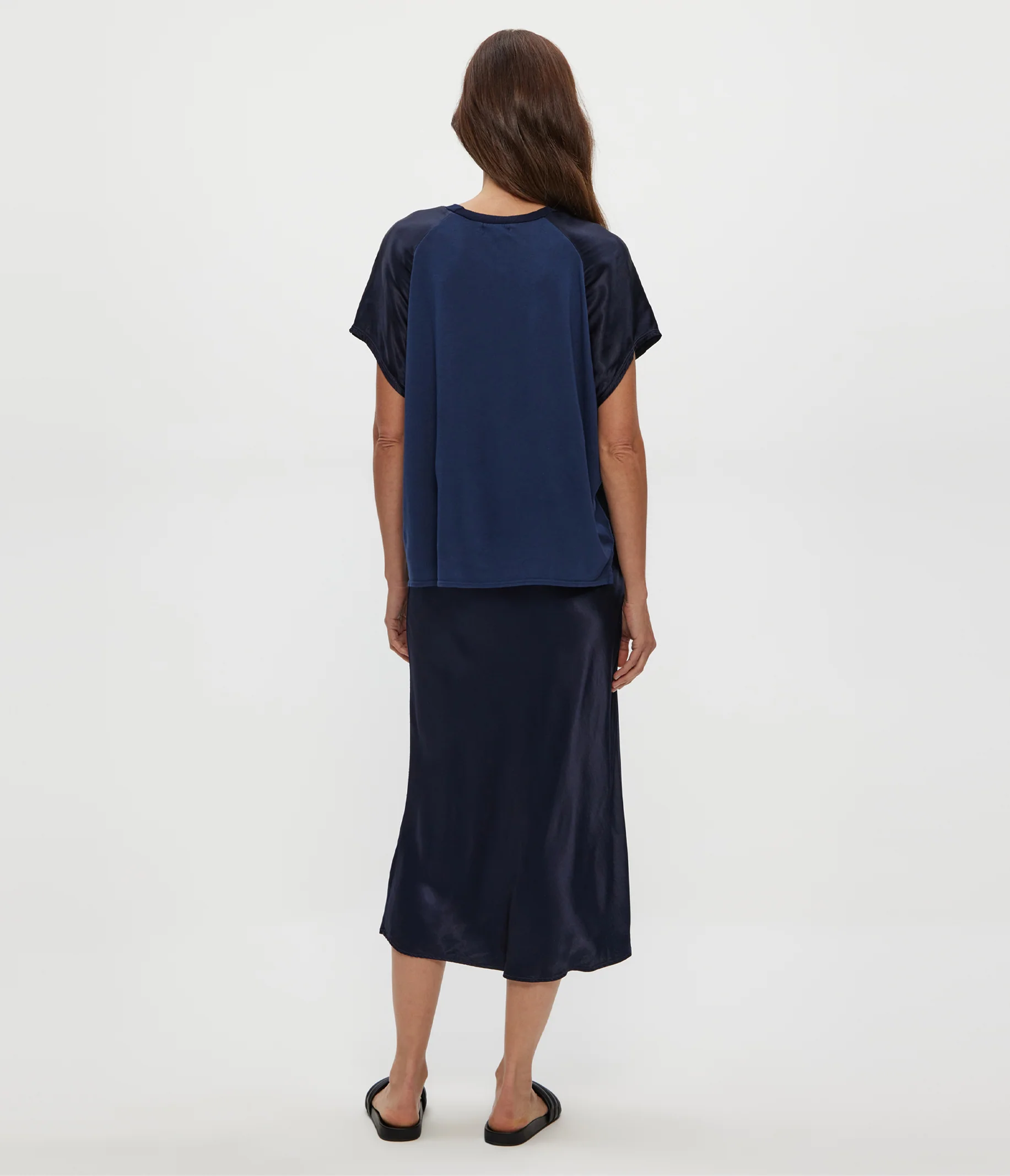 Petite Leila Bias Cut Midi Skirt - Image 4