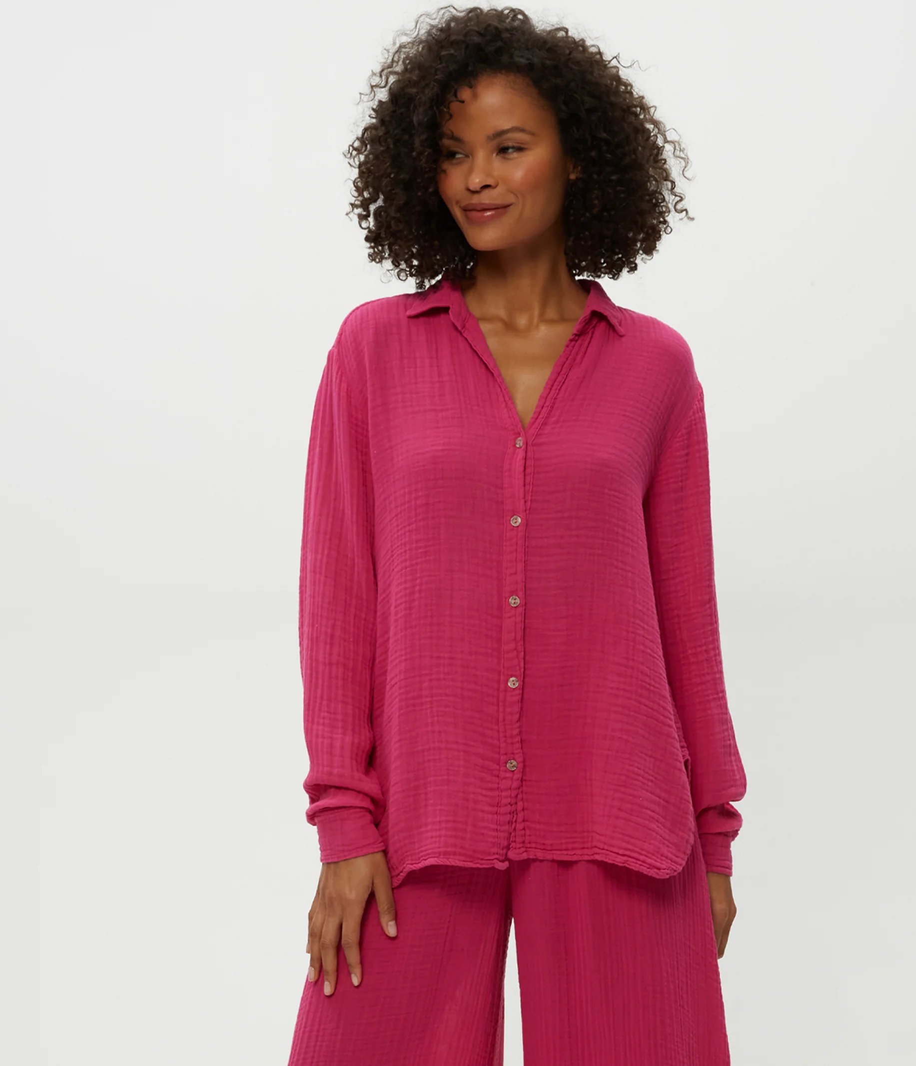 Leo Gauze Button Down Shirt - Image 36