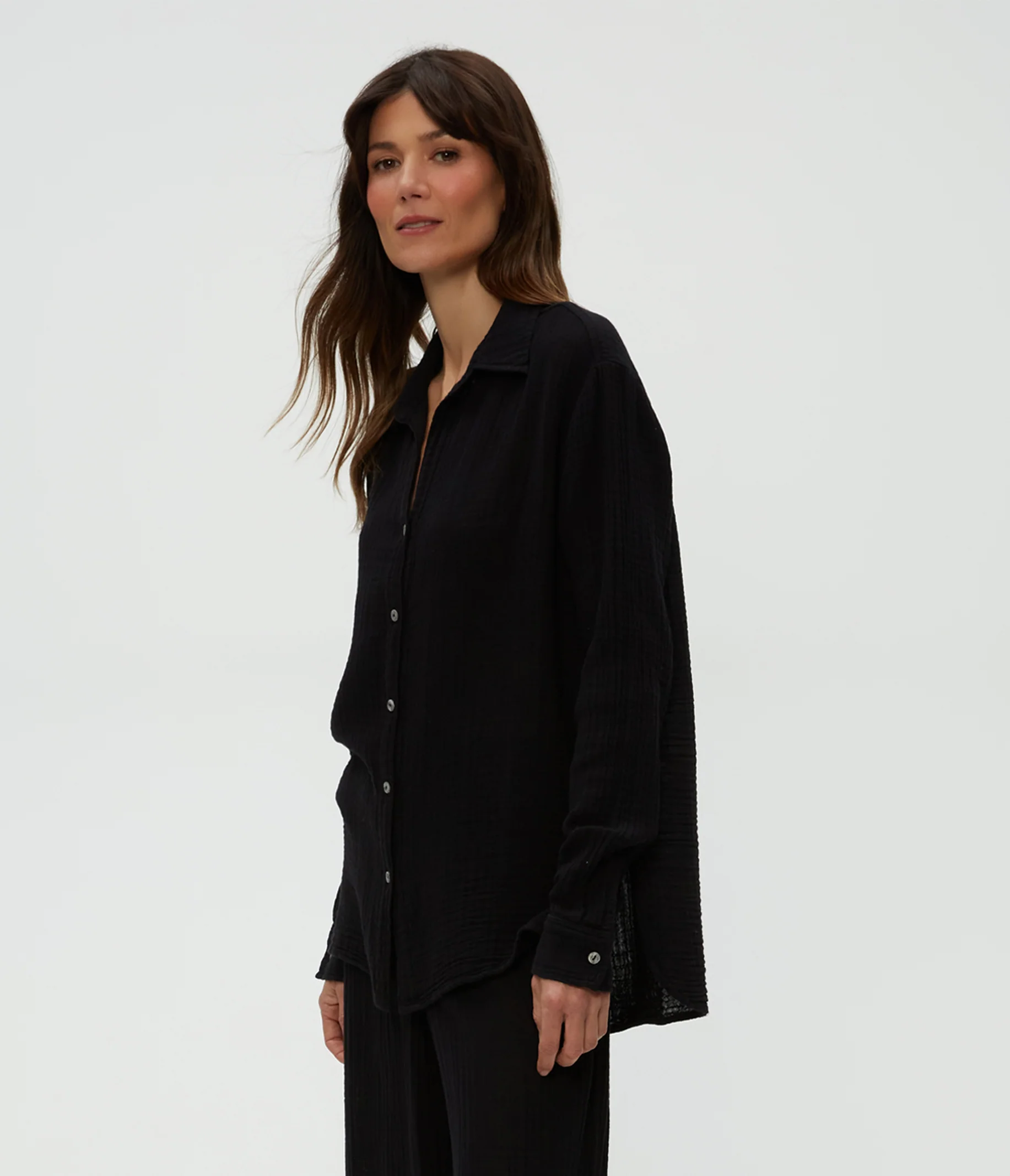Petite Leo Gauze Button Down Shirt - Image 19