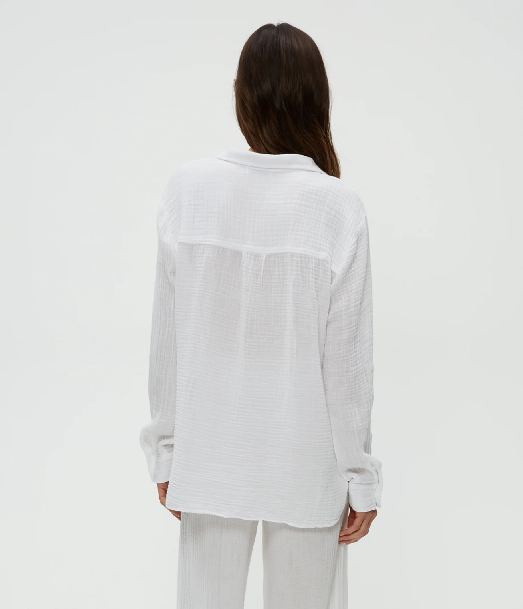 Petite Leo Gauze Button Down Shirt - Image 8
