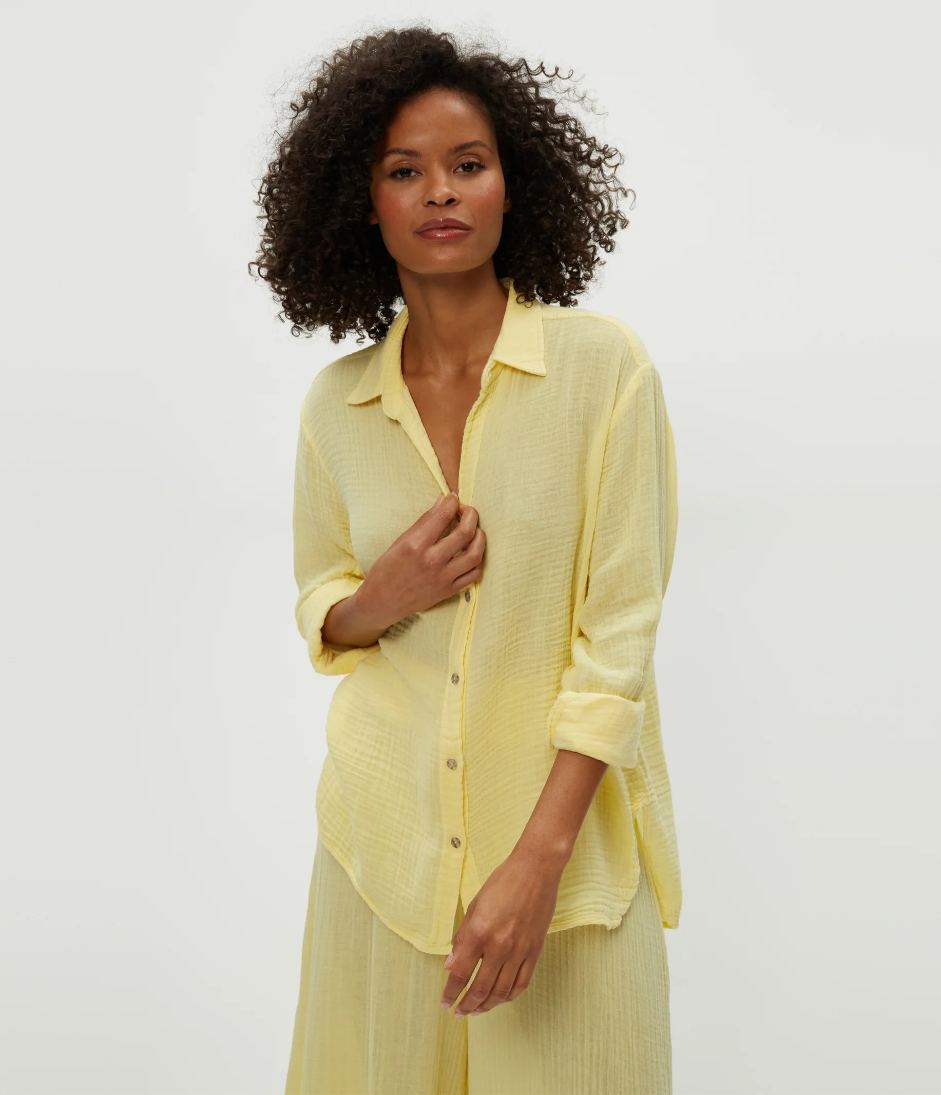 Leo Gauze Button Down Shirt - Image 30