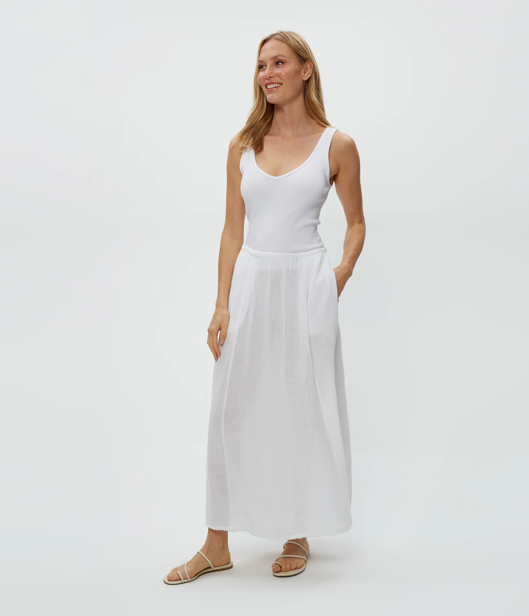 Phoebe Gauze Maxi Skirt - Image 11