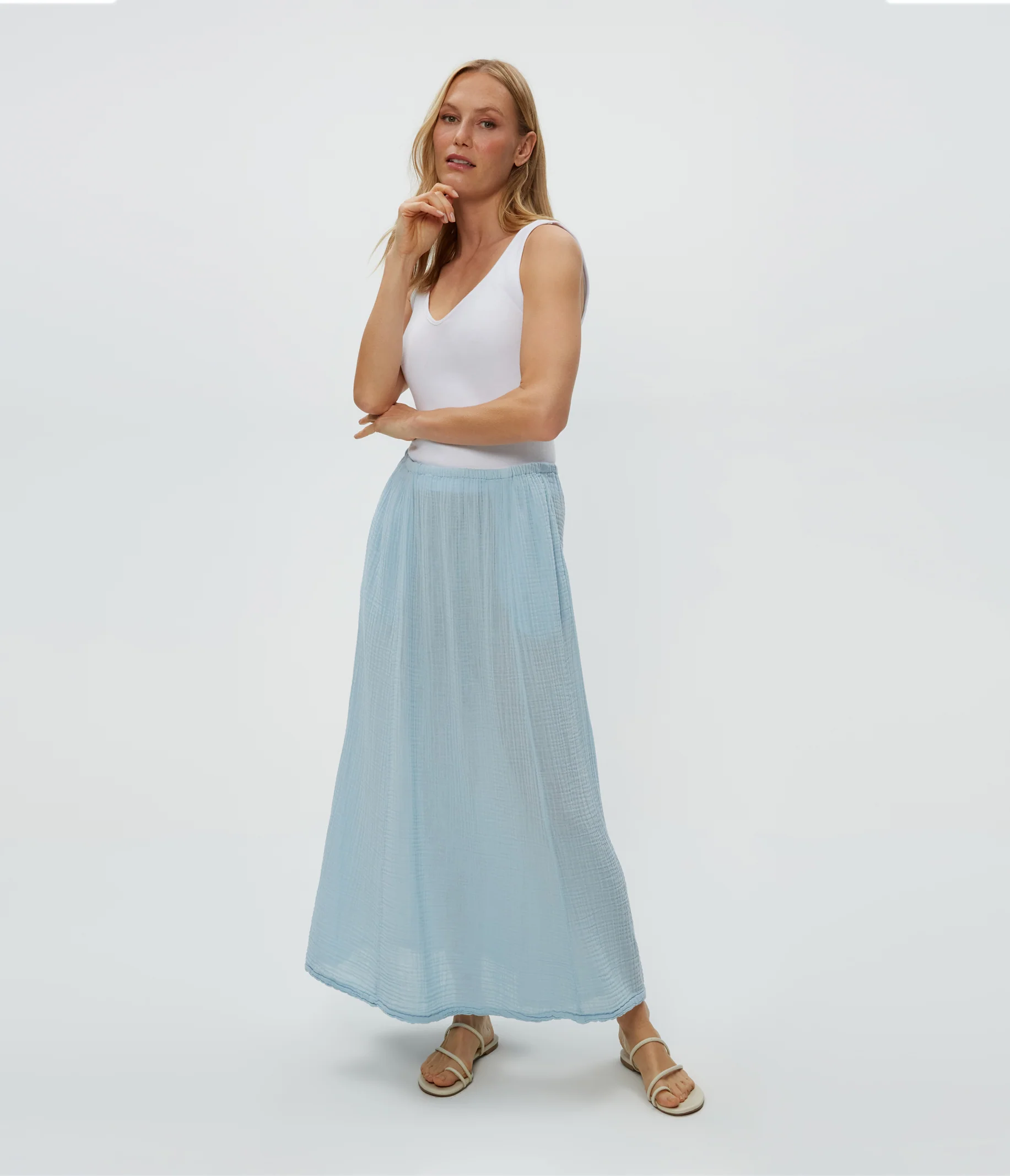 Phoebe Gauze Maxi Skirt - Image 13