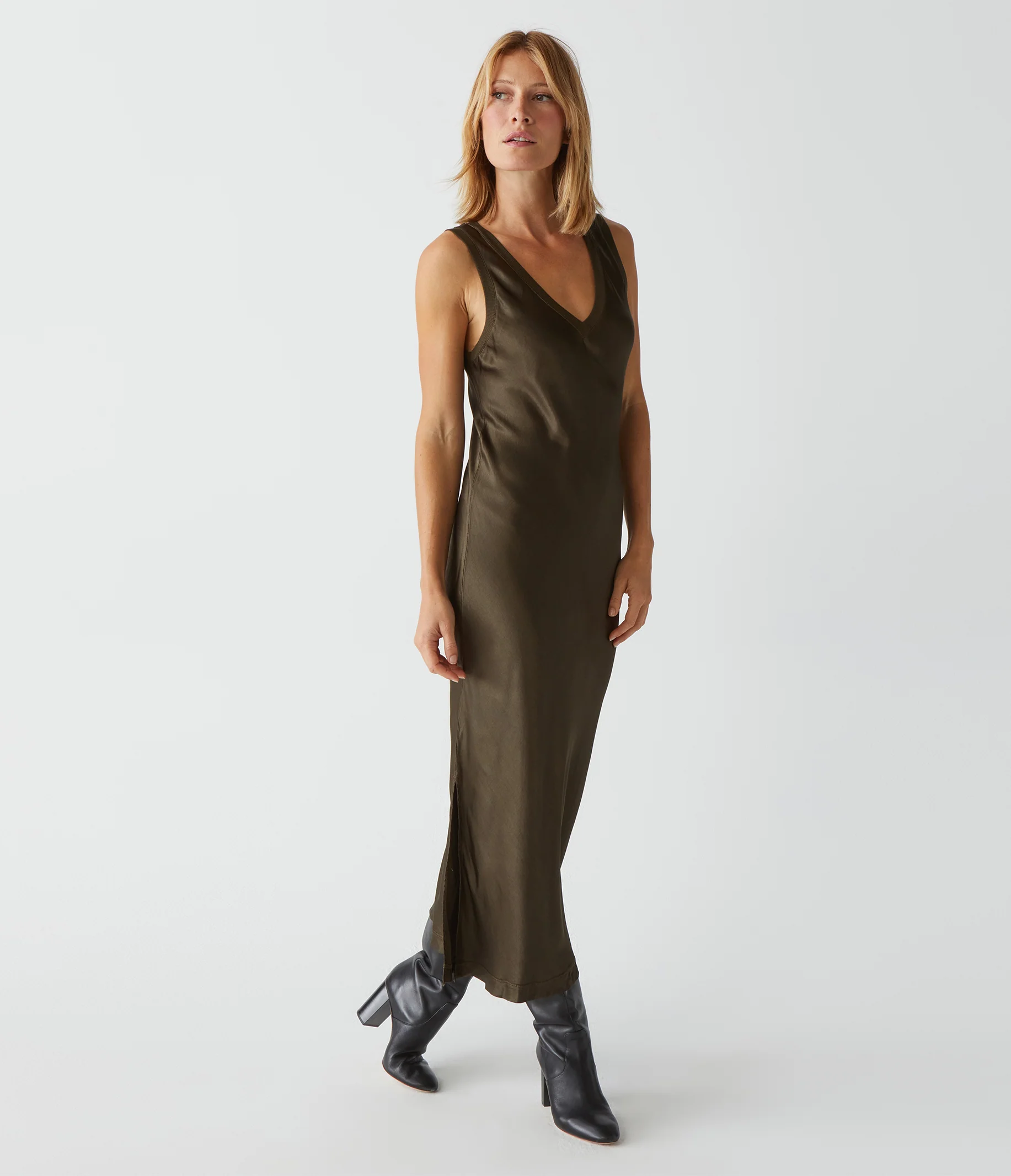 Randi Satin Midi Dress - Image 20