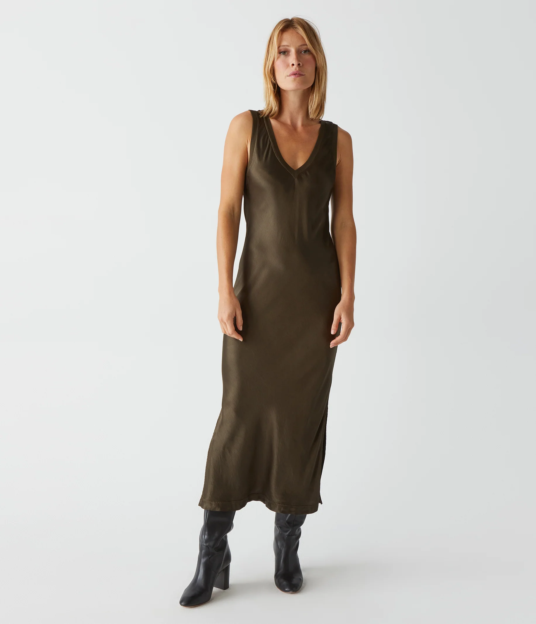 Randi Satin Midi Dress - Image 21