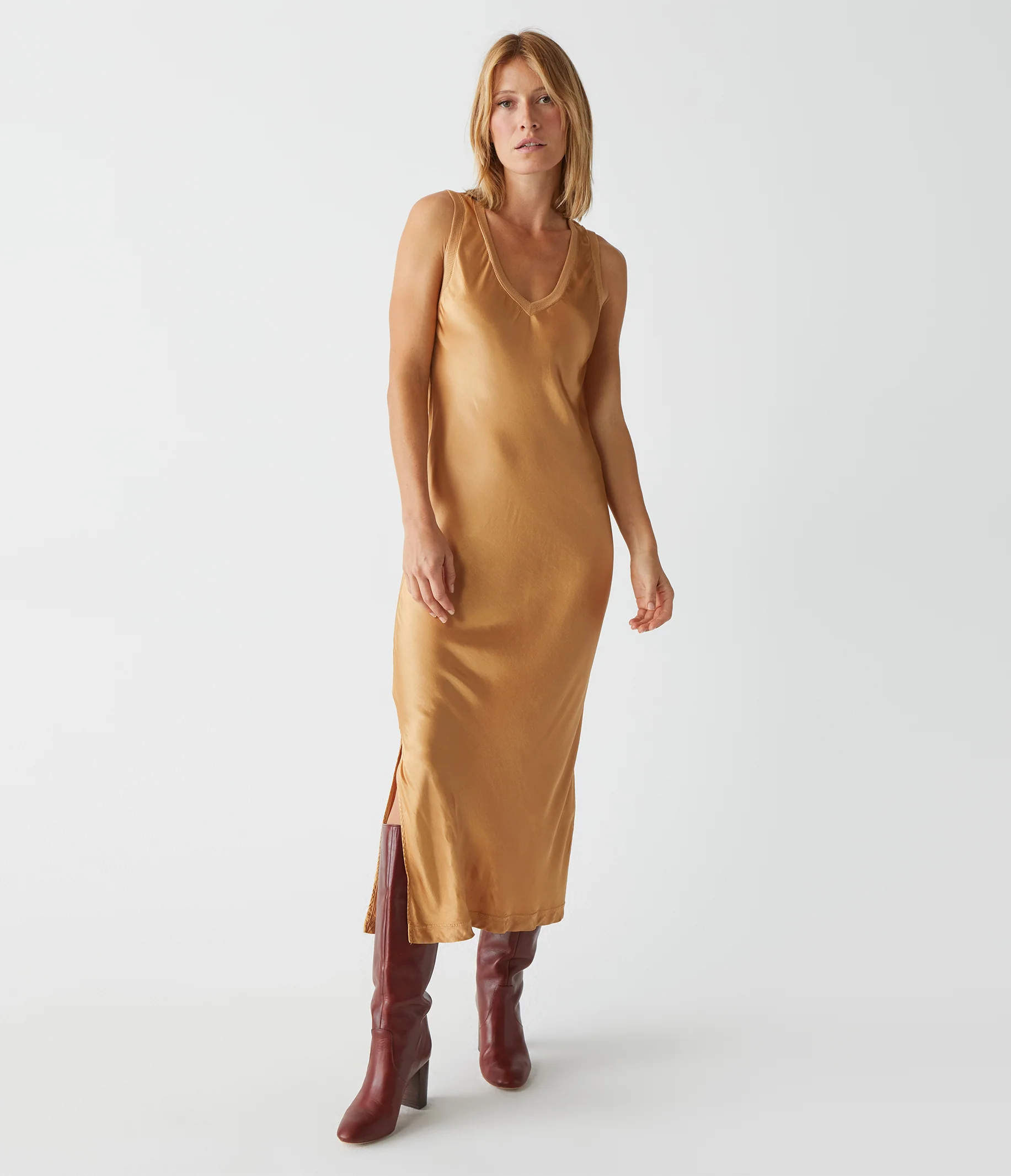 Randi Satin Midi Dress - Image 24