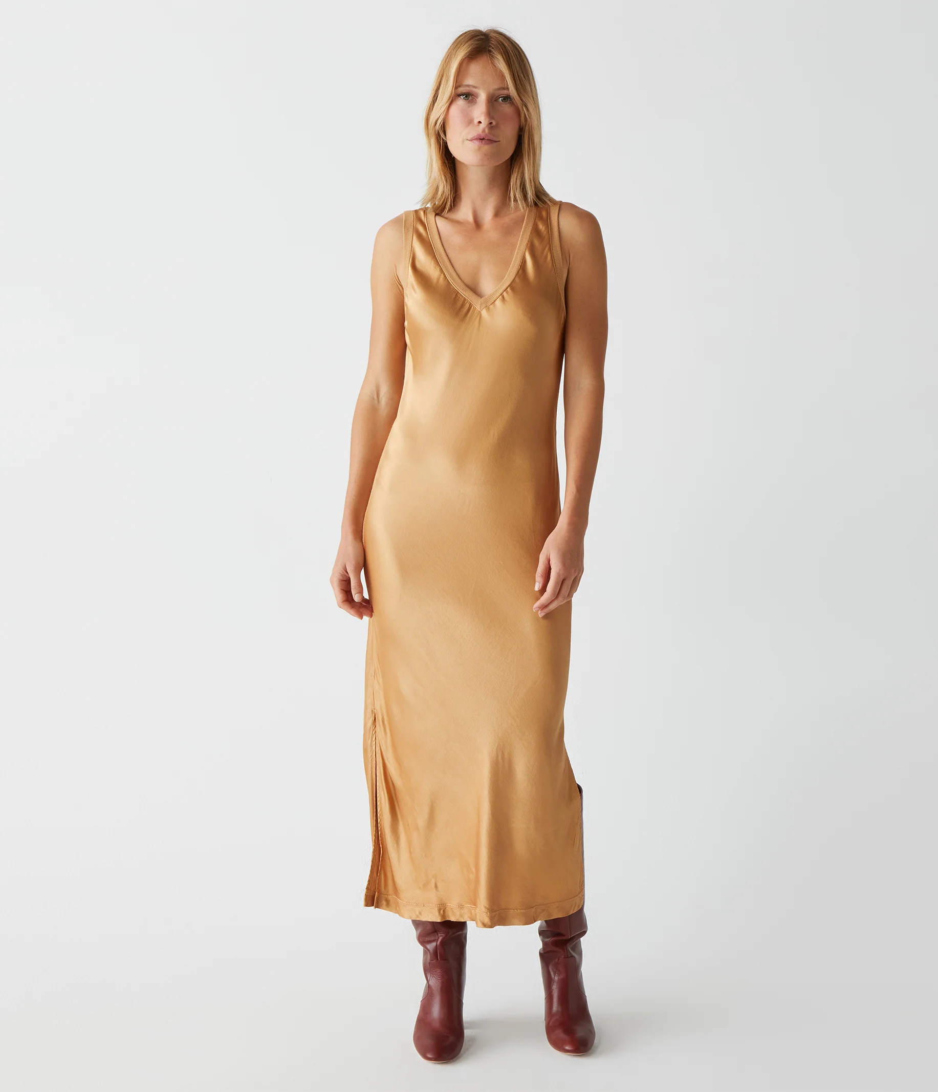 Randi Satin Midi Dress - Image 25
