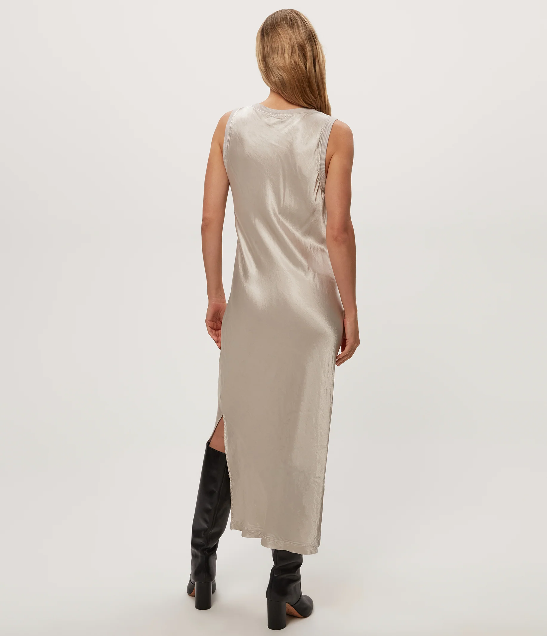 Randi Satin Midi Dress - Image 3