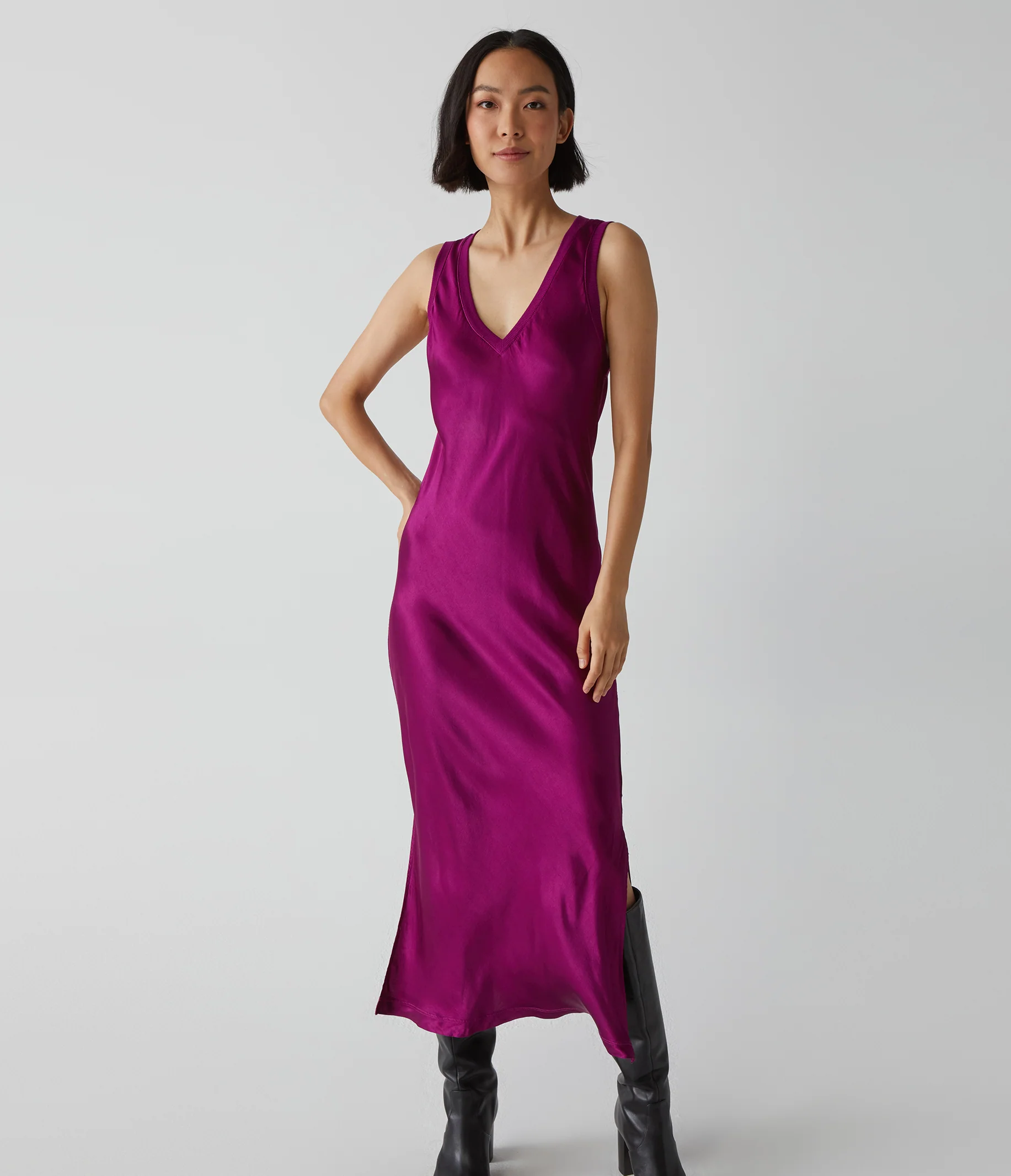 Randi Satin Midi Dress - Image 36
