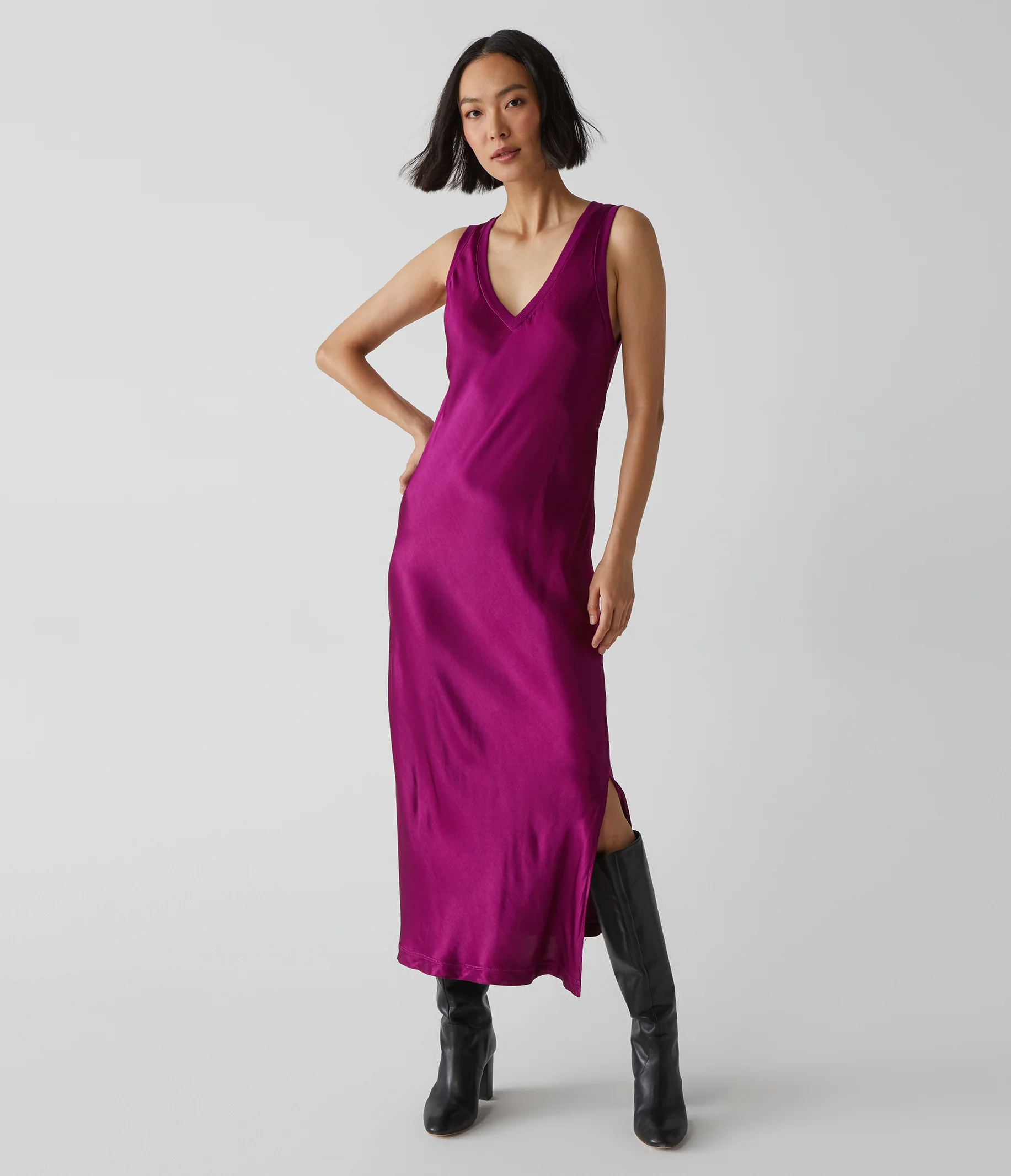 Randi Satin Midi Dress - Image 37