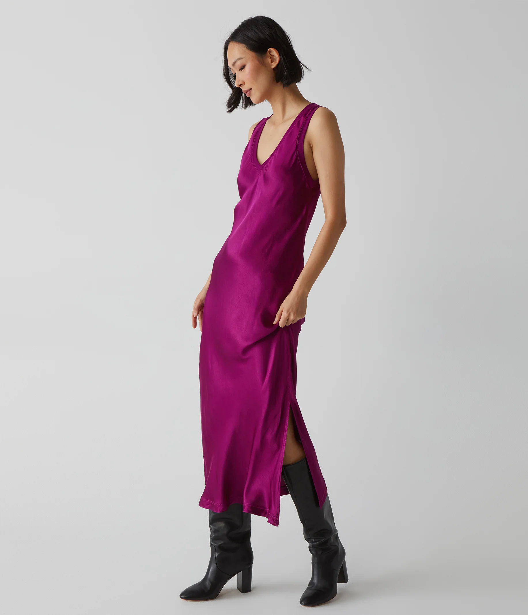 Randi Satin Midi Dress - Image 38
