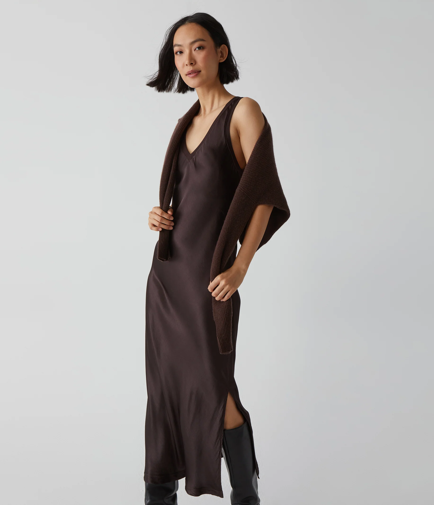 Randi Satin Midi Dress - Image 40