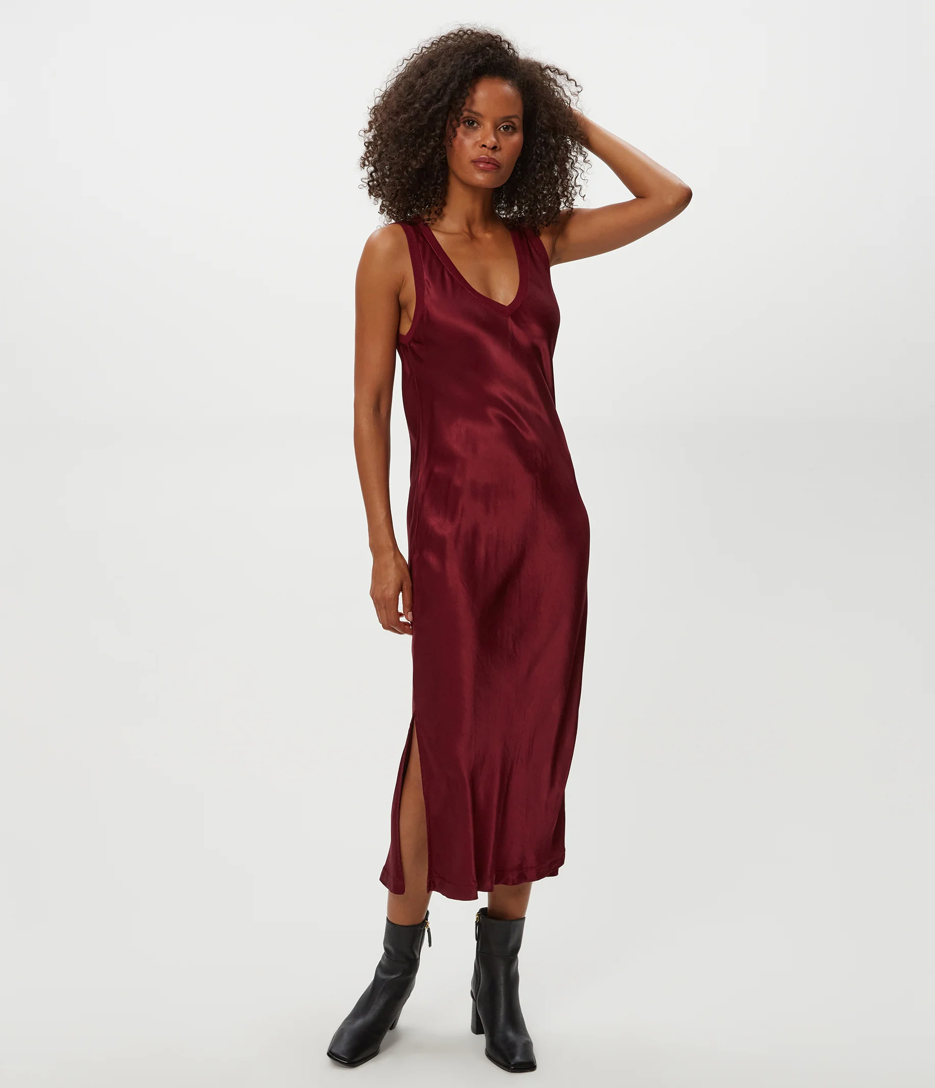 Randi Satin Midi Dress - Image 44