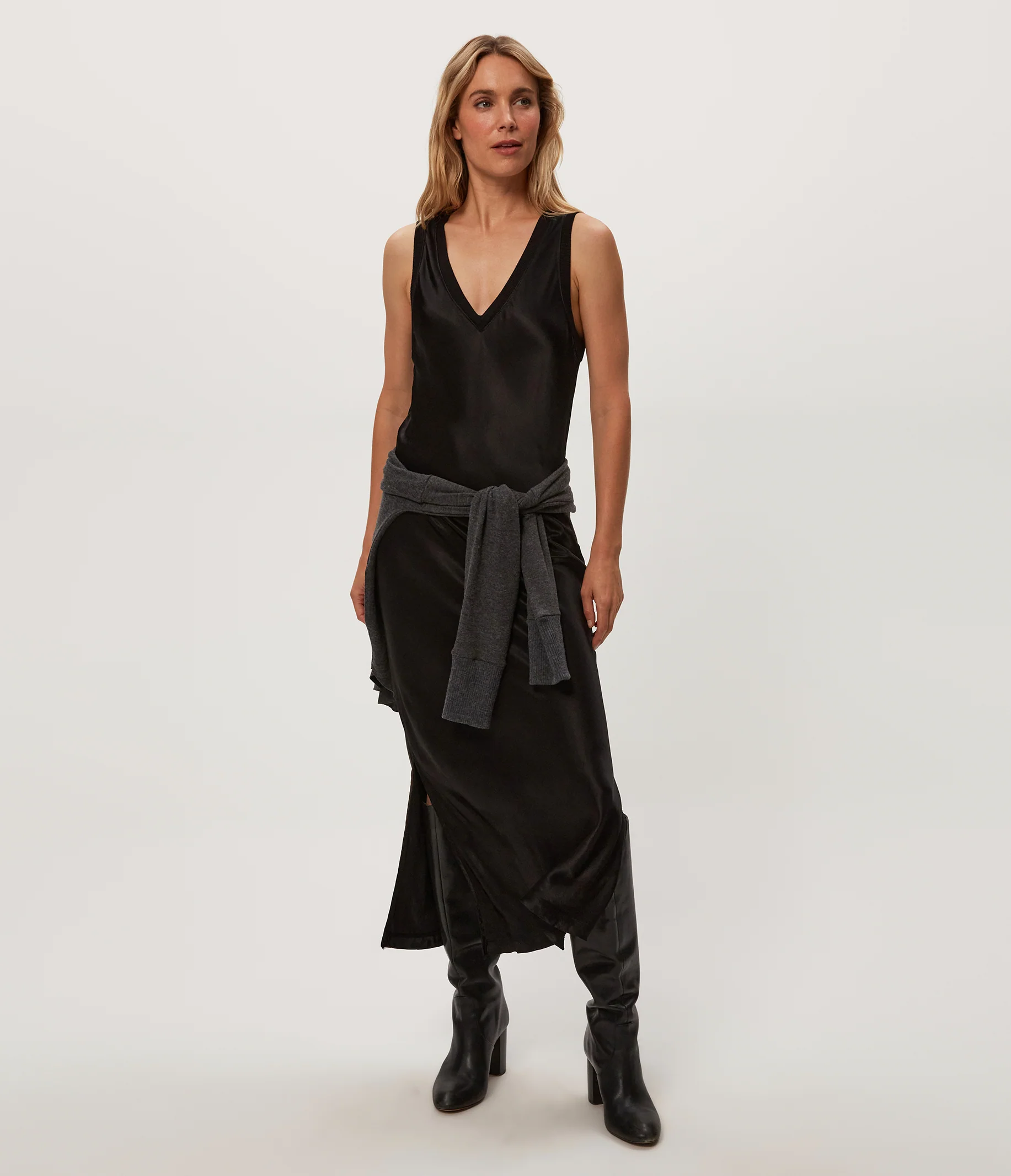 Randi Satin Midi Dress - Image 8