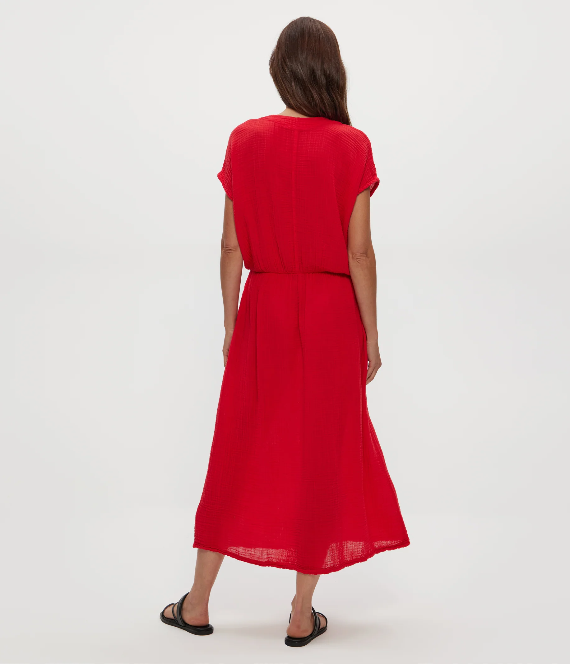 Rylee Gauze Midi Dress - Image 12