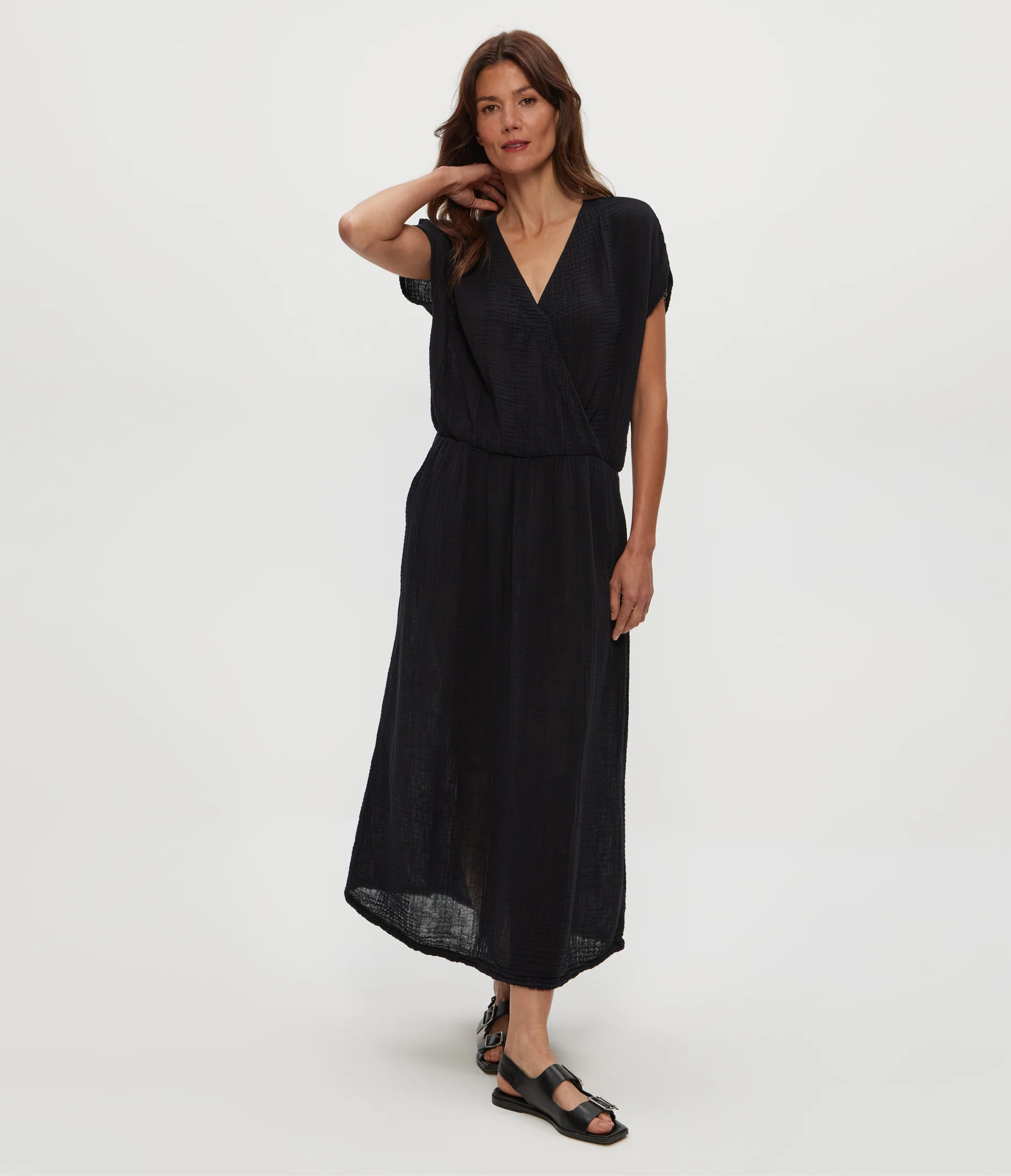 Rylee Gauze Midi Dress - Image 13