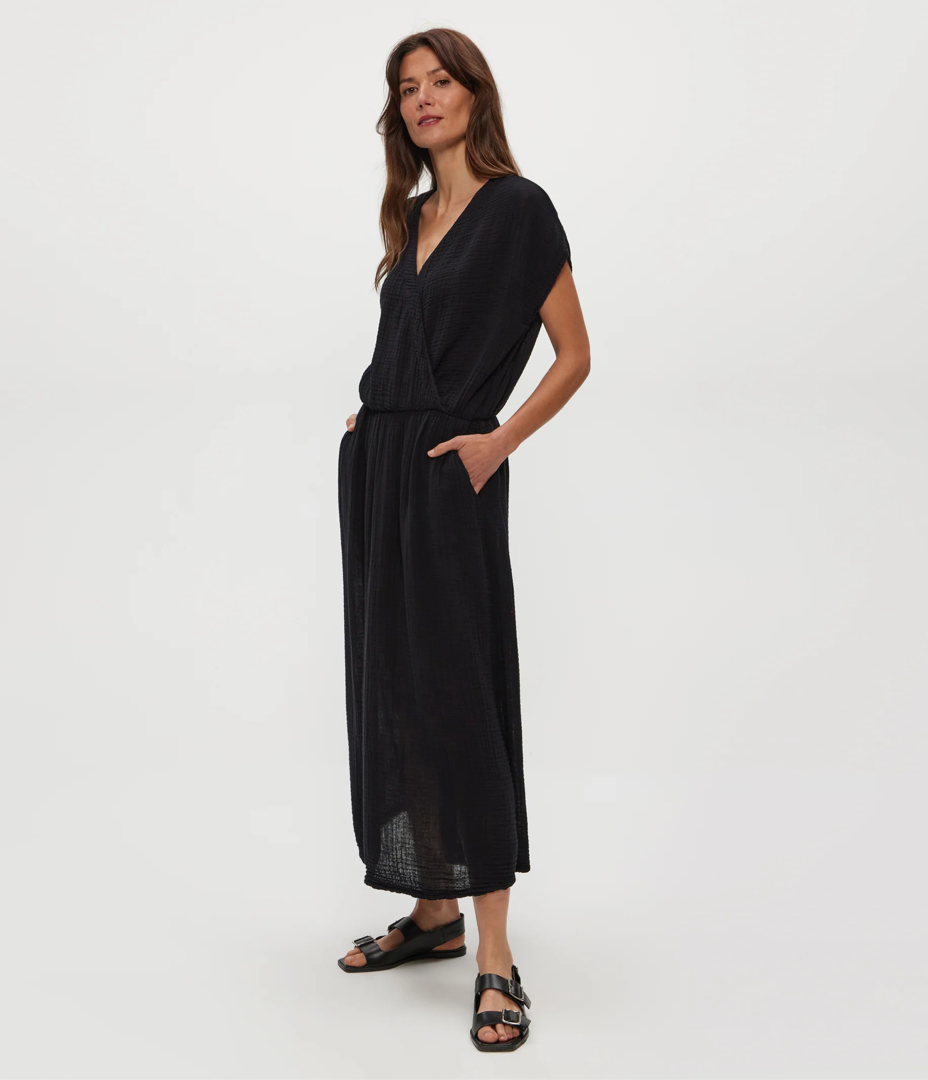 Rylee Gauze Midi Dress - Image 15