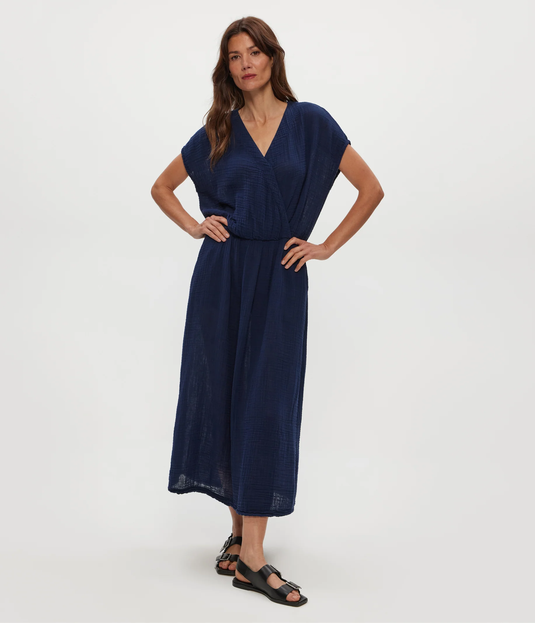 Rylee Gauze Midi Dress - Image 17