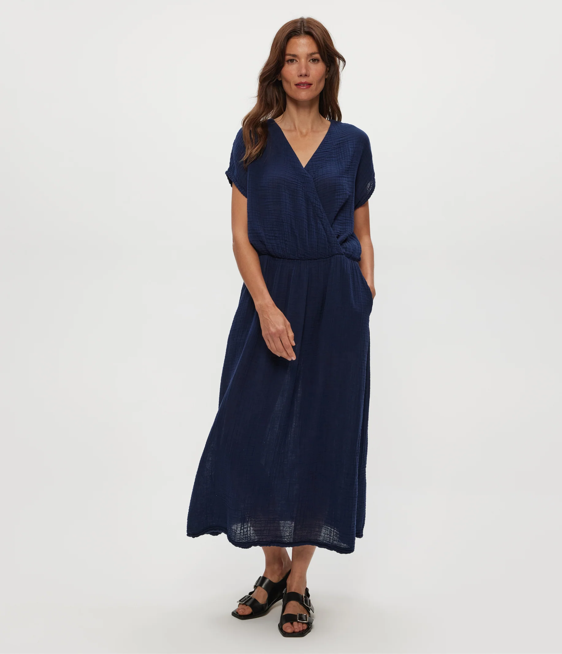 Rylee Gauze Midi Dress - Image 18