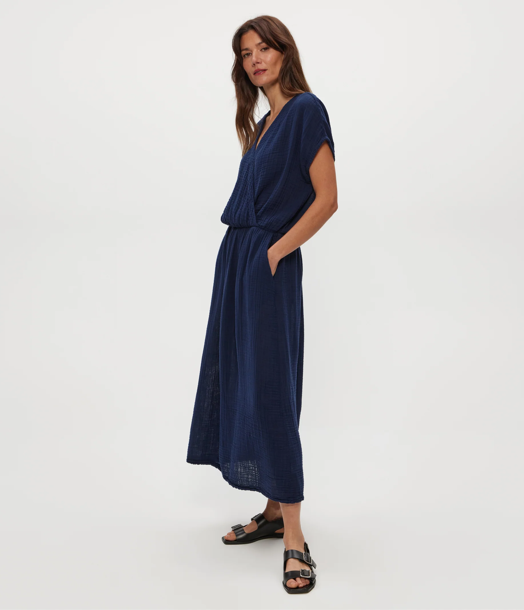 Rylee Gauze Midi Dress - Image 19