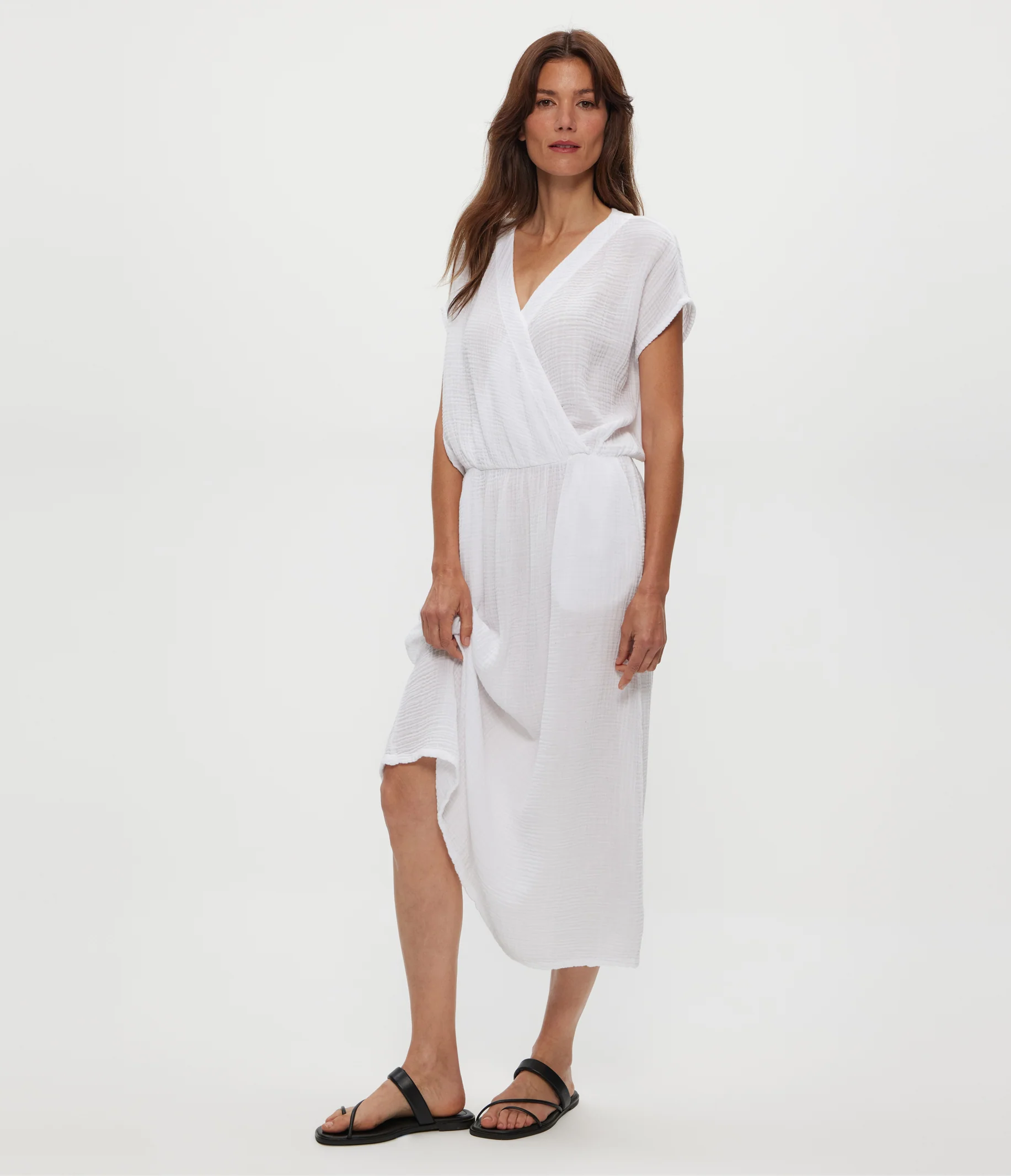 Rylee Gauze Midi Dress - Image 5