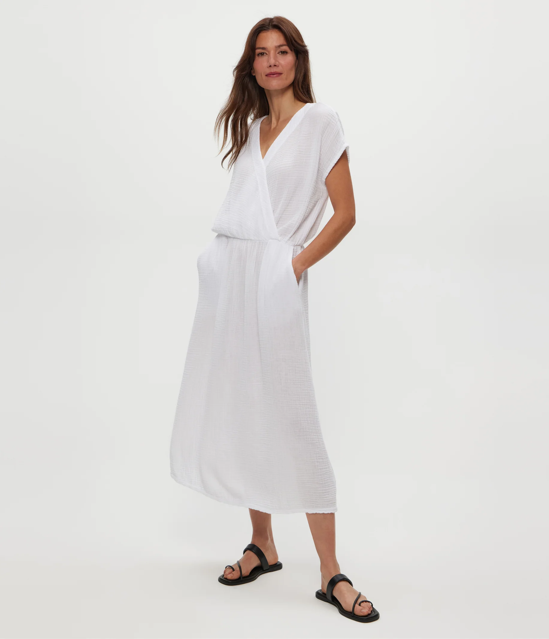 Rylee Gauze Midi Dress - Image 8