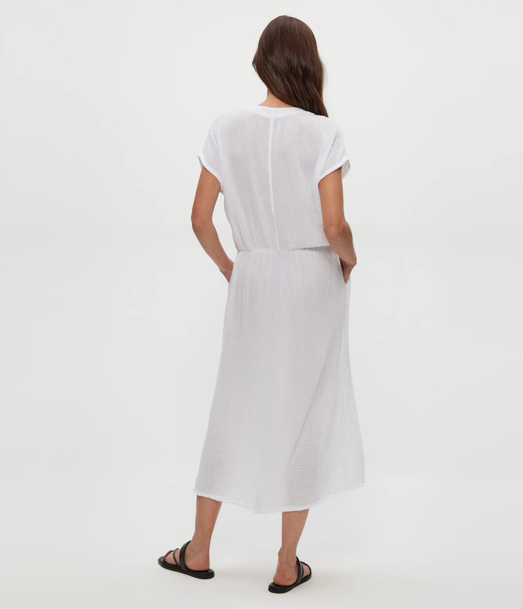 Rylee Gauze Midi Dress - Image 9