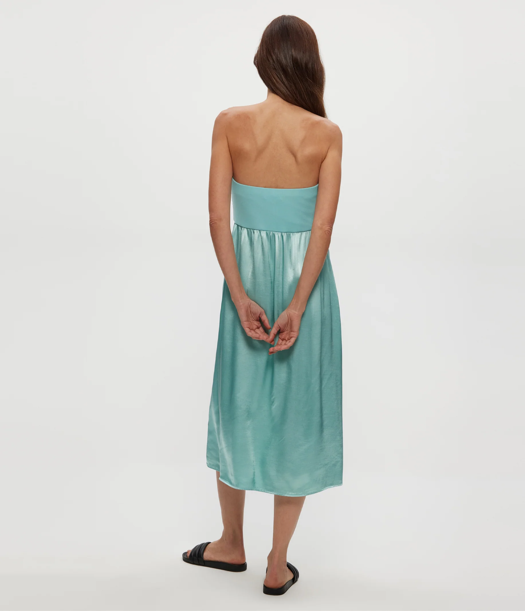 Solange Satin Midi Dress - Image 12