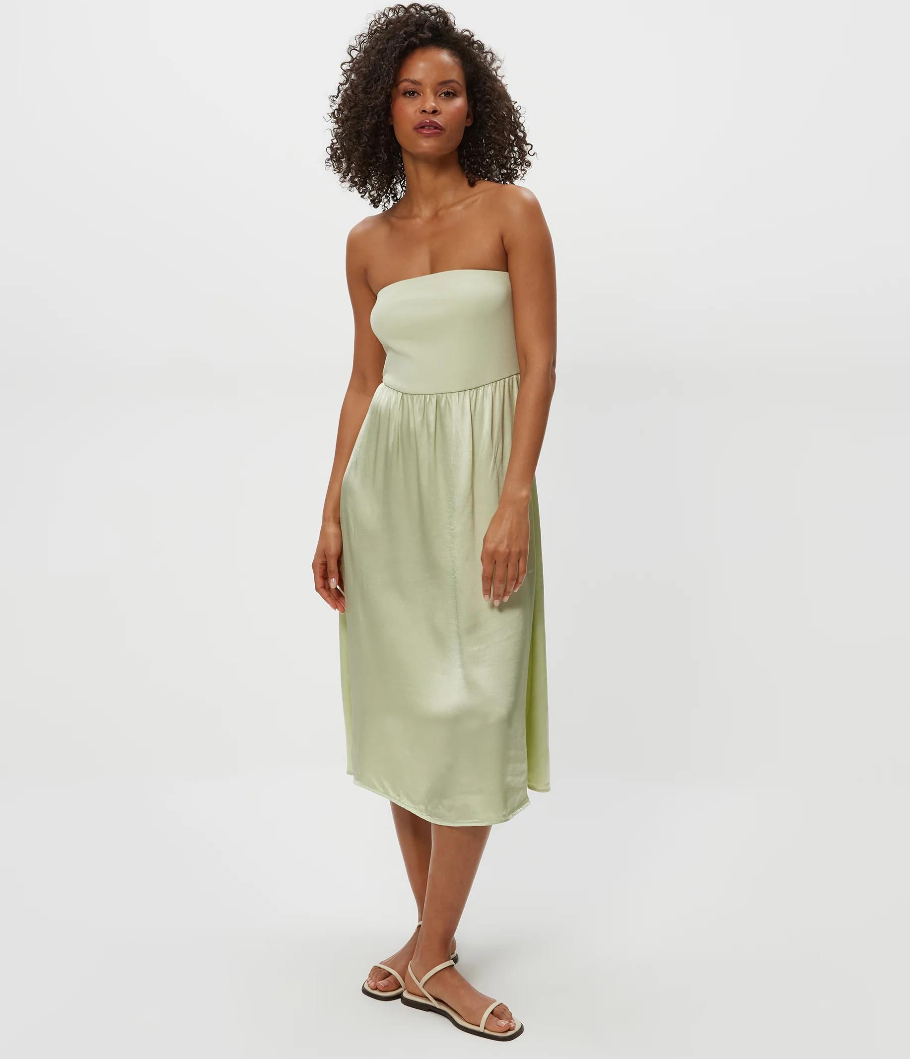 Solange Satin Midi Dress - Image 13