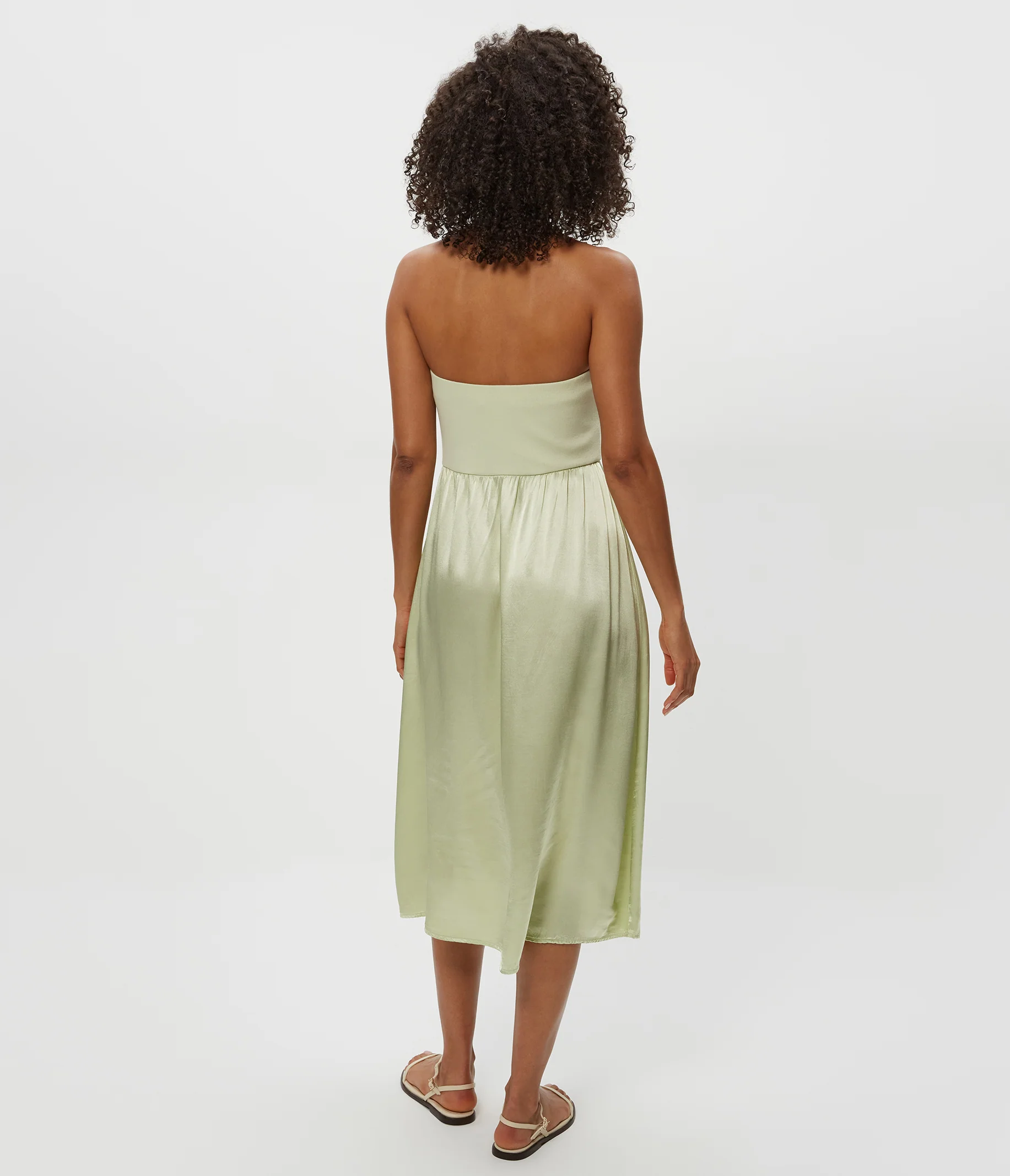 Solange Satin Midi Dress - Image 16