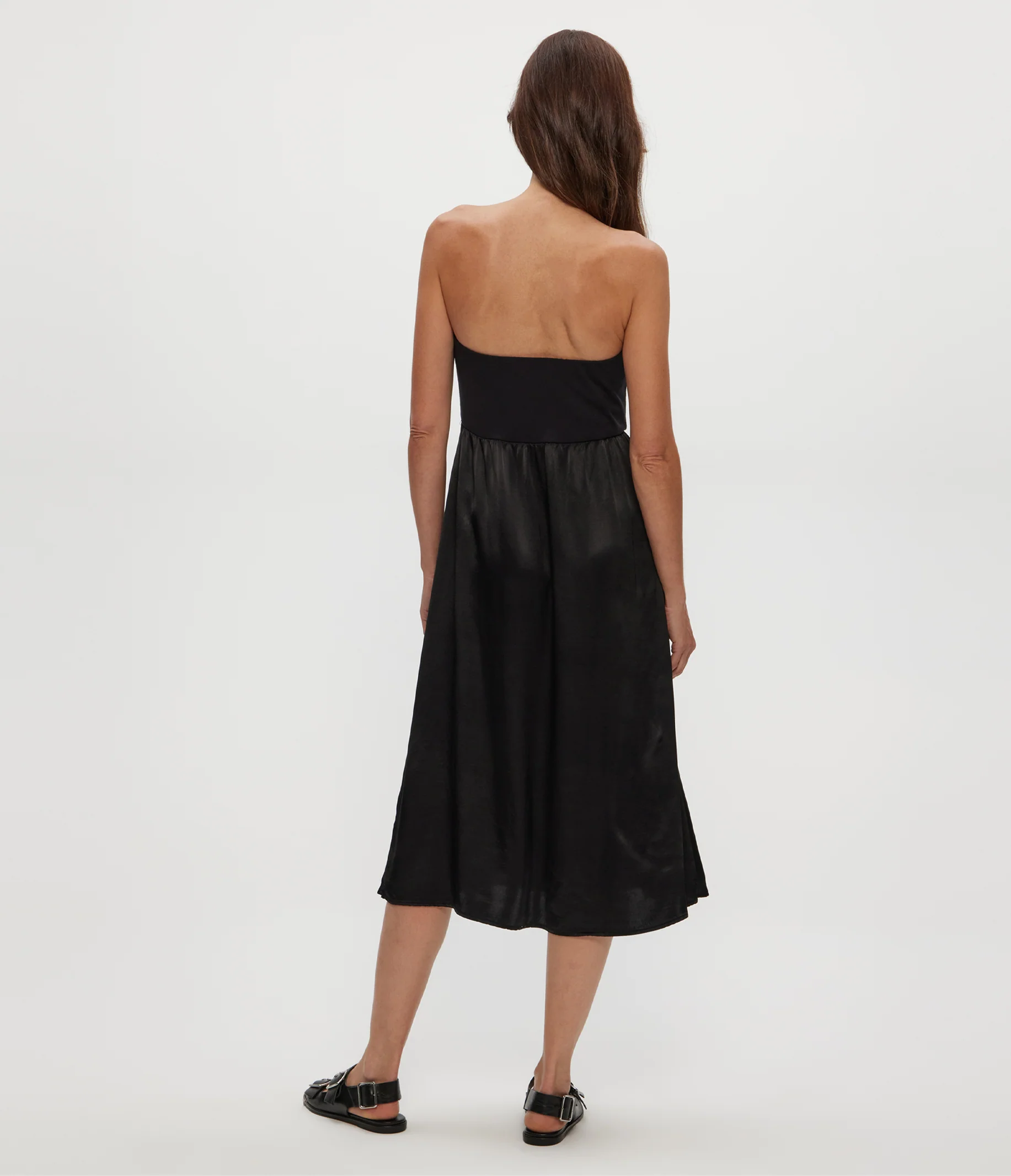 Solange Satin Midi Dress - Image 4