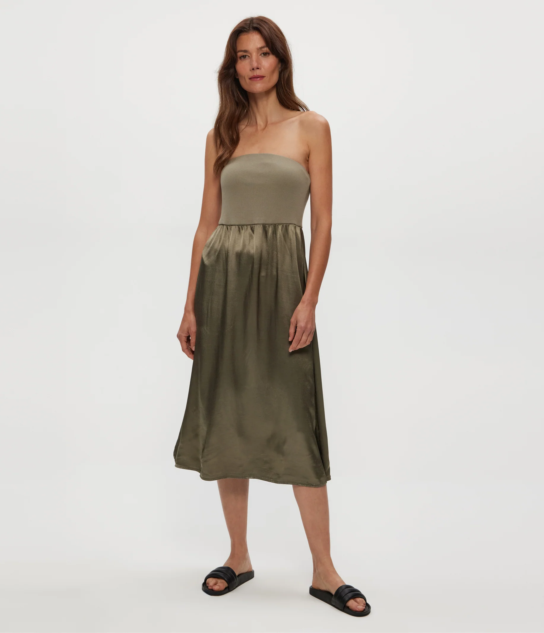 Solange Satin Midi Dress - Image 6