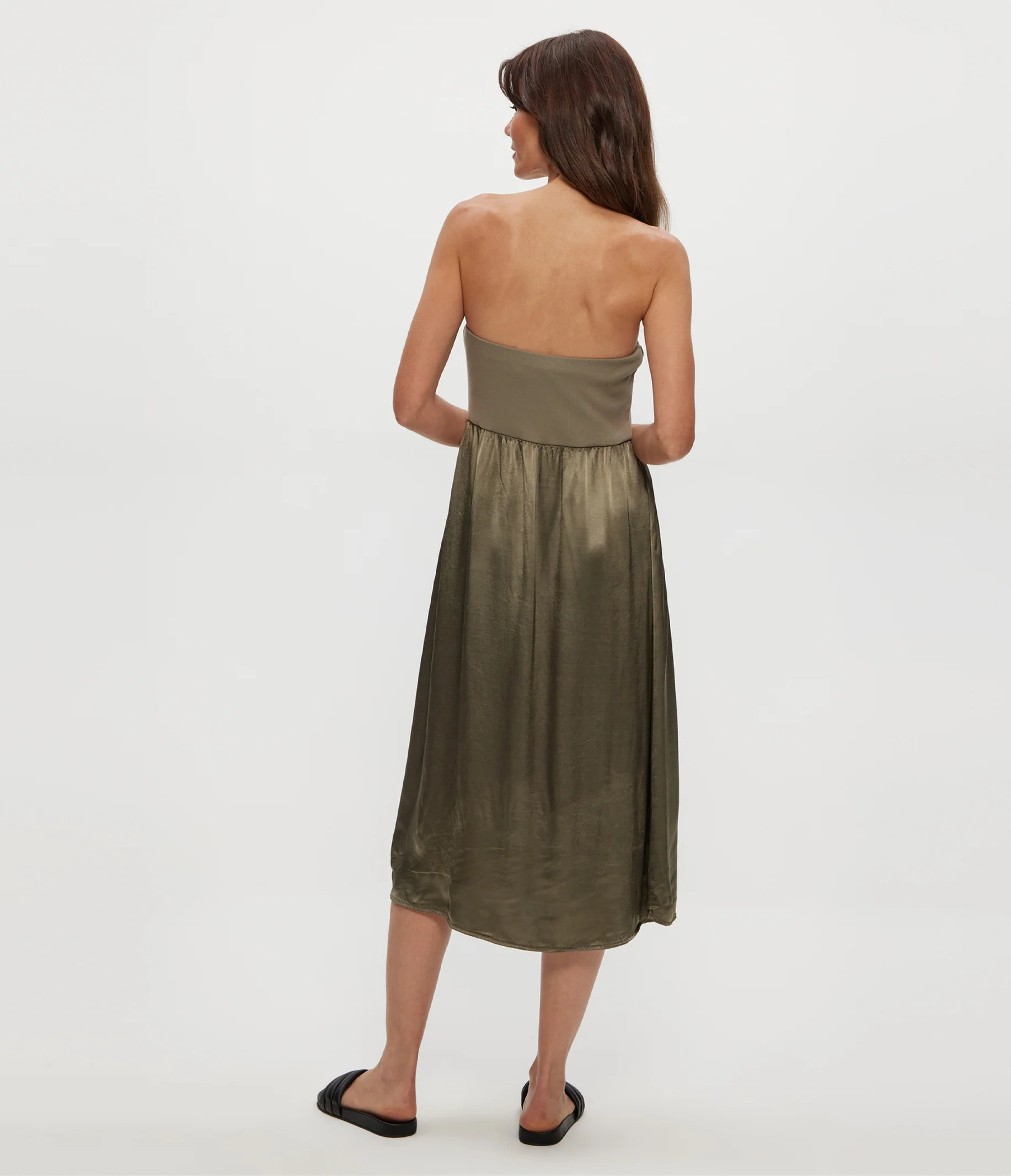 Solange Satin Midi Dress - Image 8